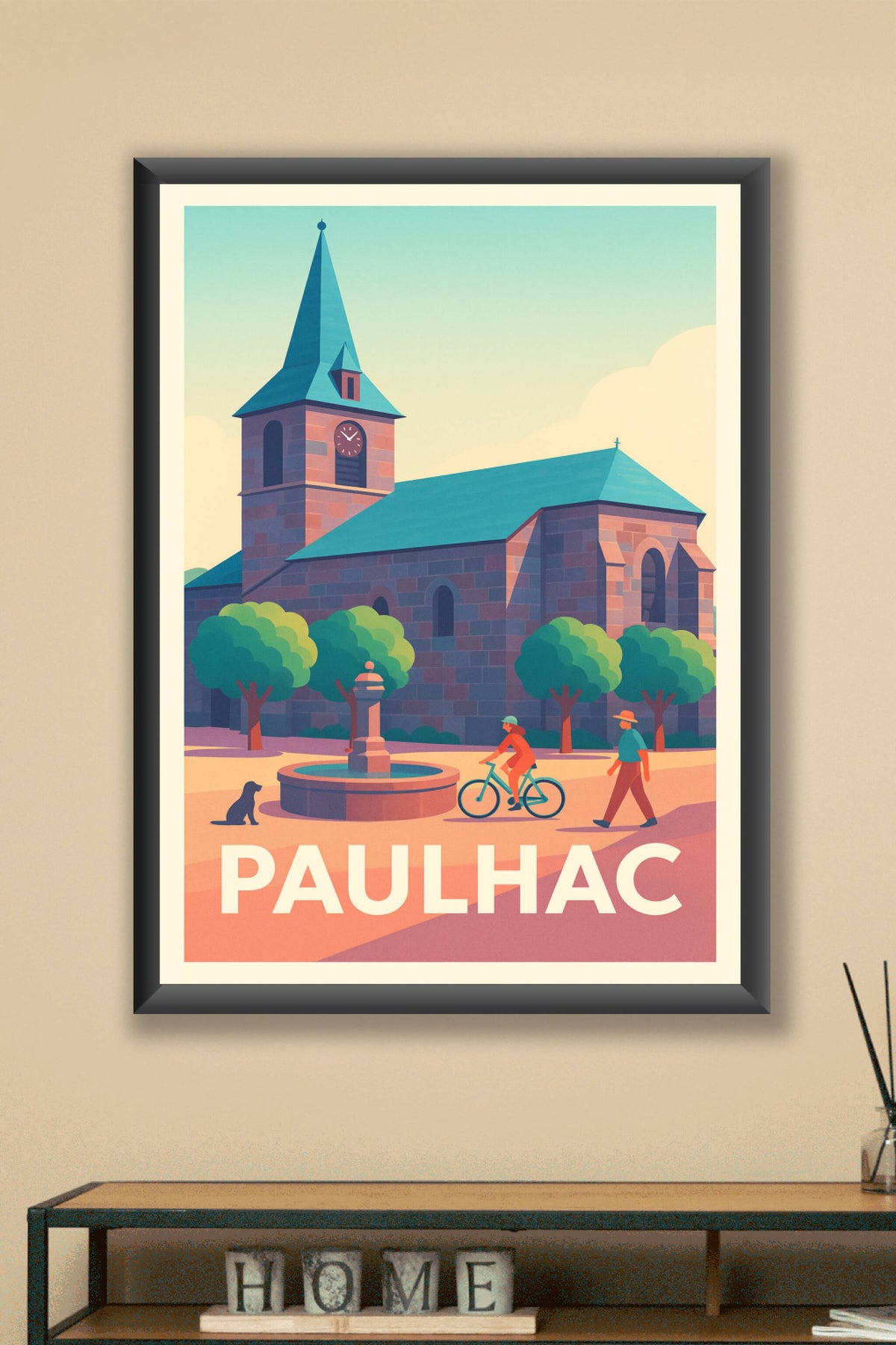 Affiche Paulhac — L'élégance paisible d'un village au soleil · poster d'art de Paulhac