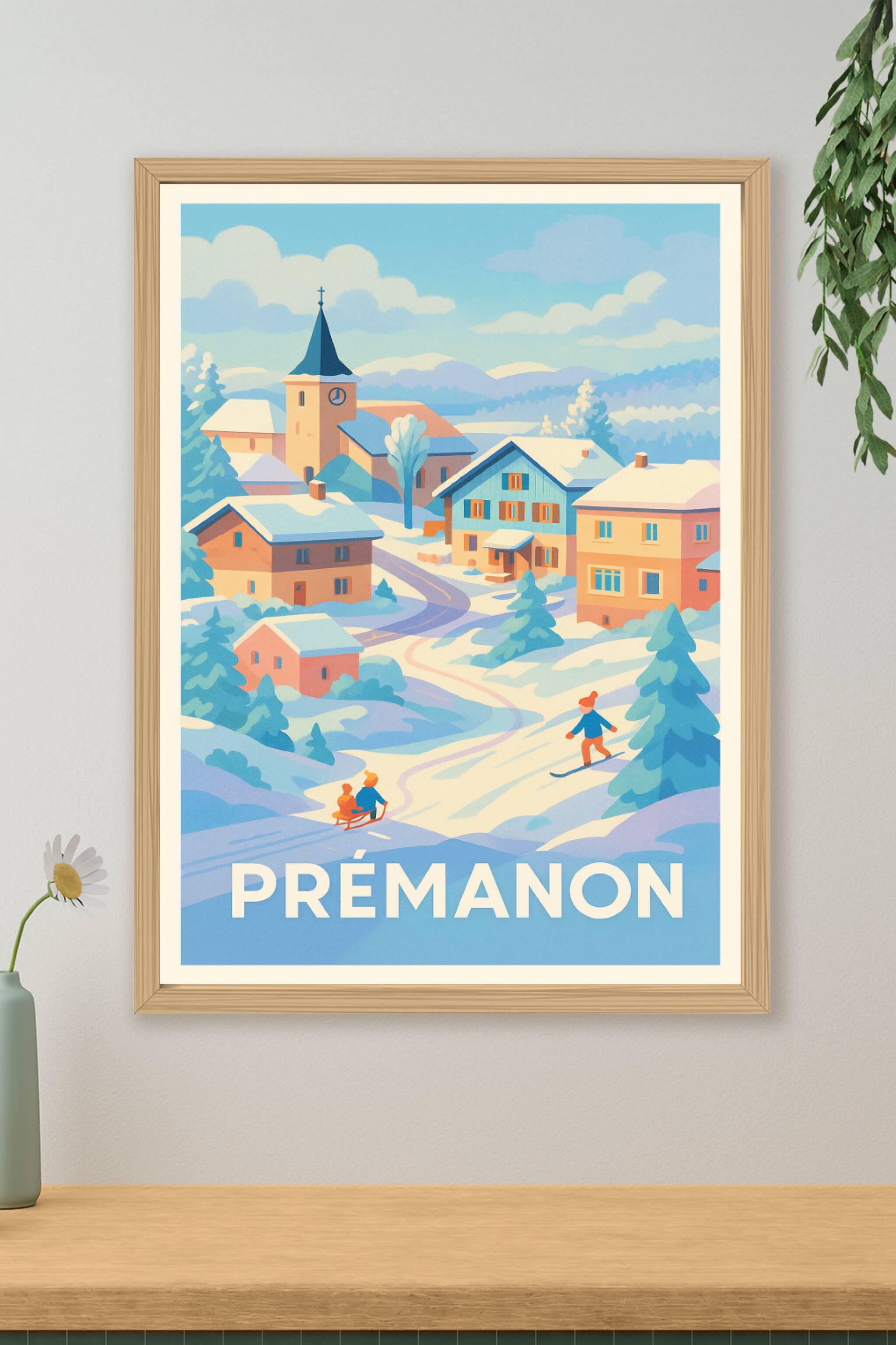 Affiche de Prémanon - Charme hivernal et esprit villageois