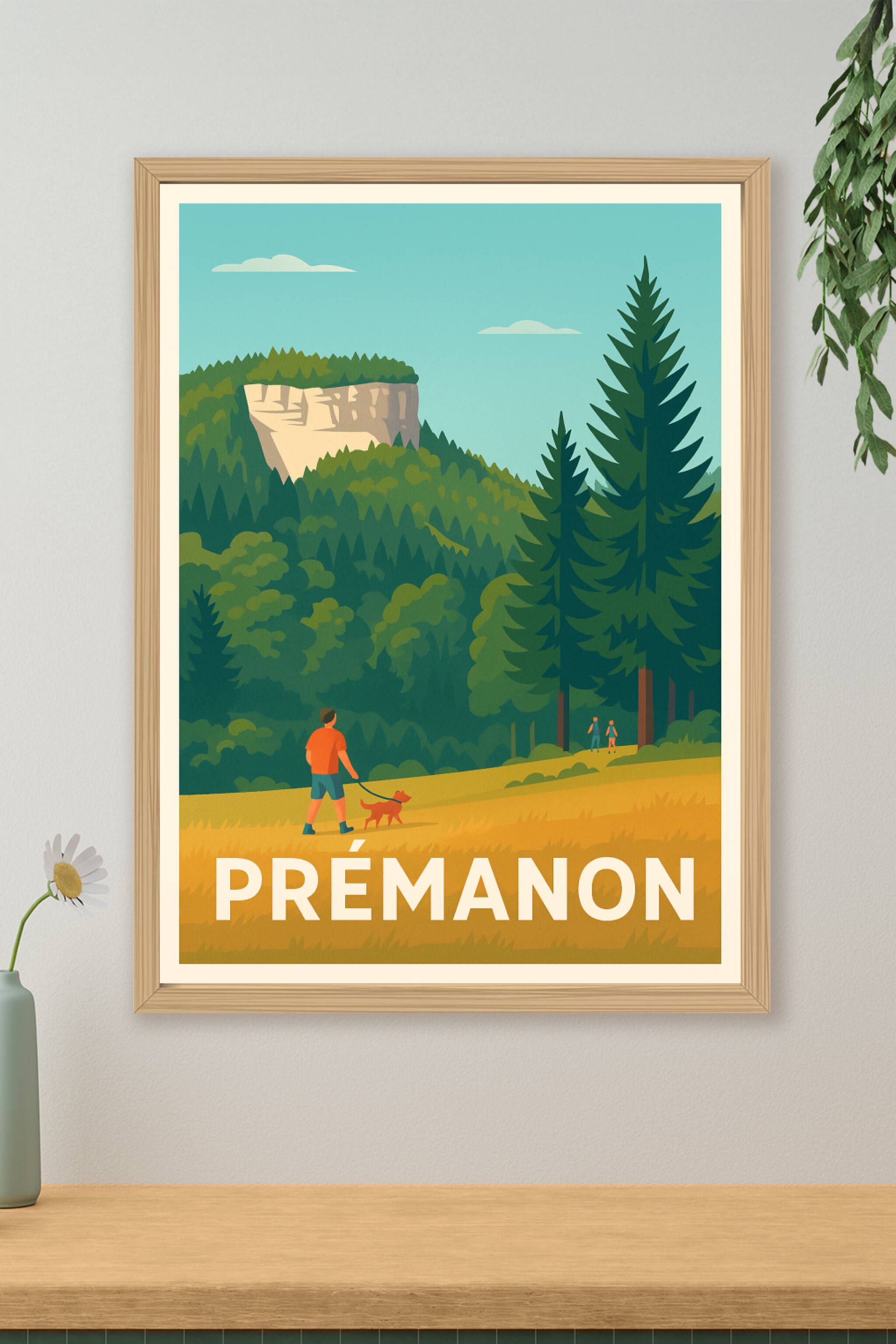 Affiche de Prémanon - Invitation à la balade en pleine nature