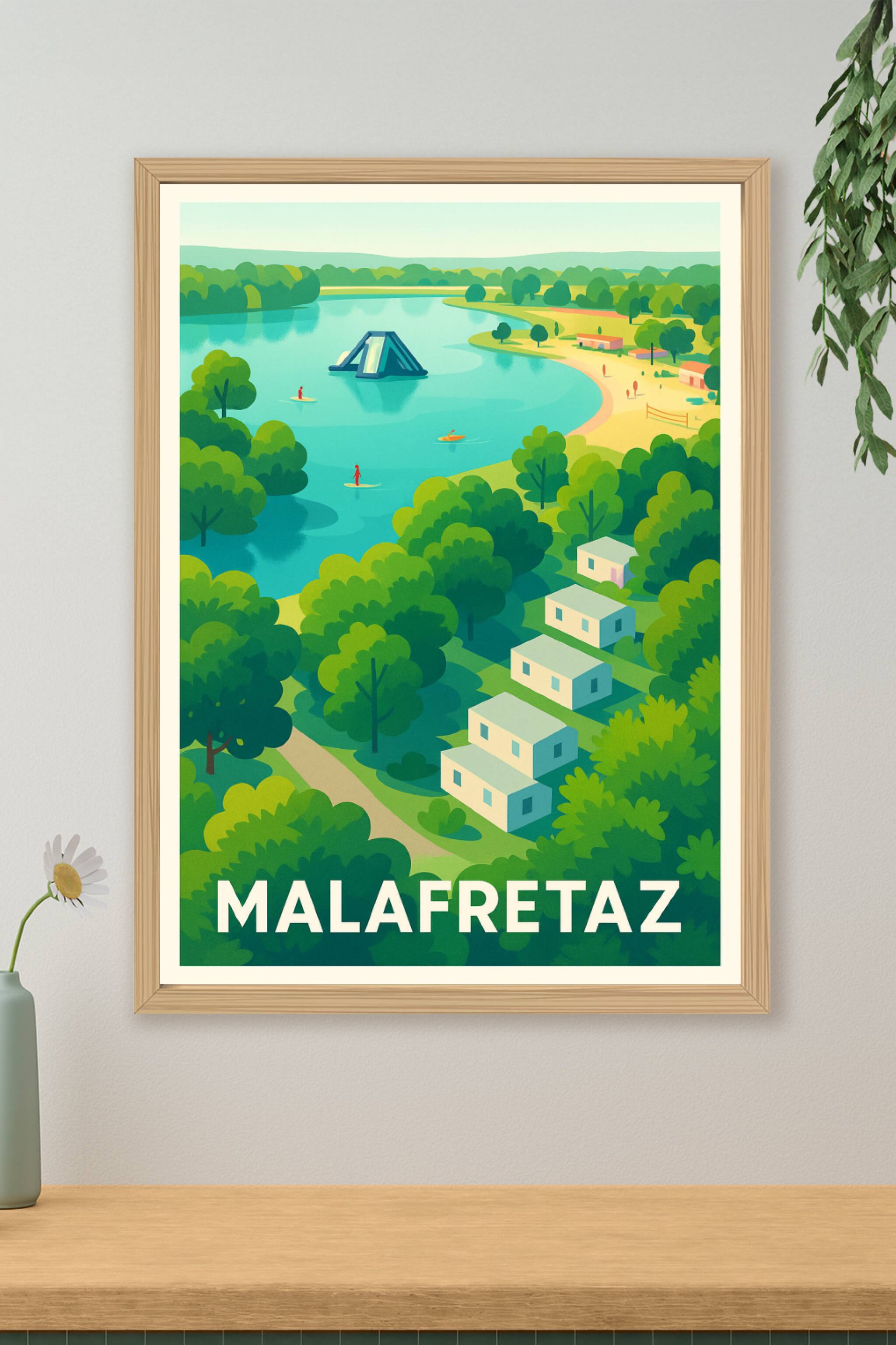 Affiche de Malafretaz - Invitation à la douceur de vivre au bord de l'eau