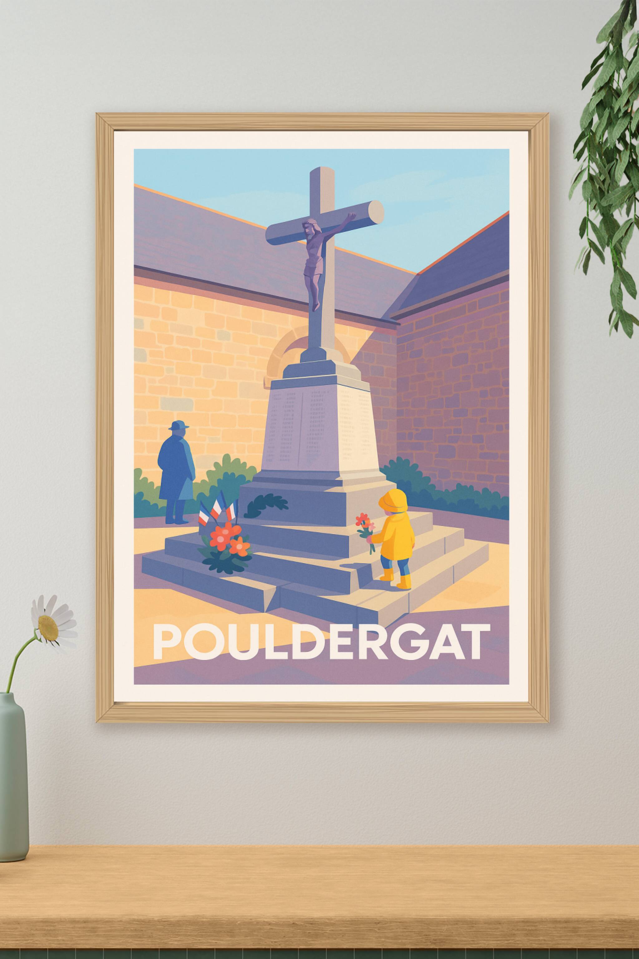 Affiche de Pouldergat - Souvenir et Recueillement en Bretagne