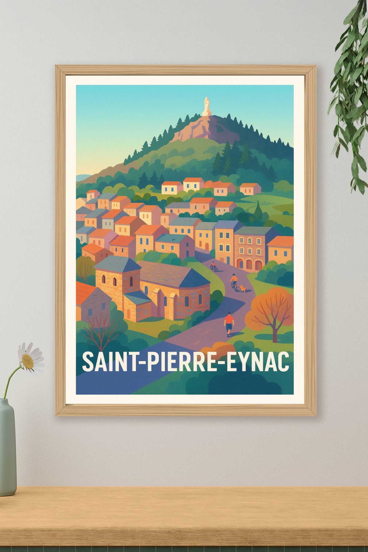Affiche Saint-Pierre-Eynac — Charme et Sérénité en Haute-Loire · poster d'art de Saint-Pierre-Eynac