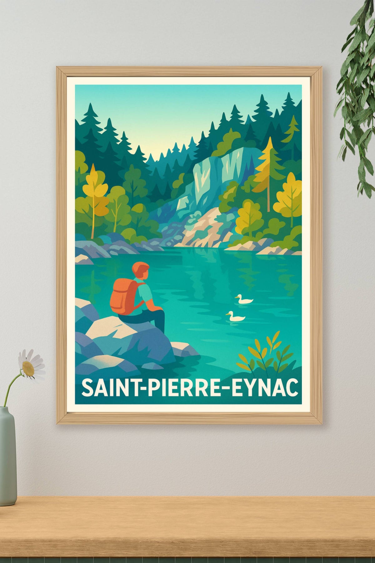 Affiche Saint-Pierre-Eynac — Évasion au cœur de la nature préservée · poster d'art de Saint-Pierre-Eynac