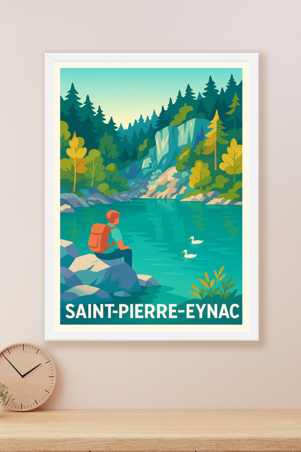 Affiche Saint-Pierre-Eynac — Évasion au cœur de la nature préservée · poster d'art de Saint-Pierre-Eynac