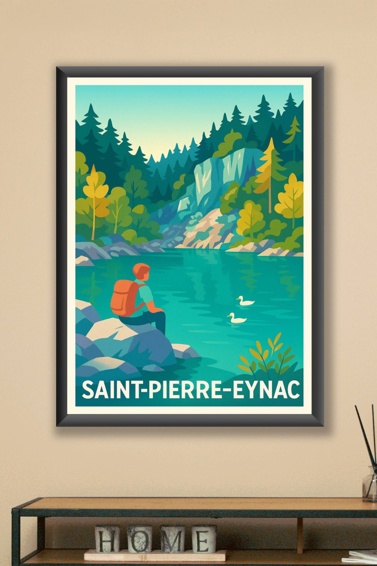 Affiche Saint-Pierre-Eynac — Évasion au cœur de la nature préservée · poster d'art de Saint-Pierre-Eynac