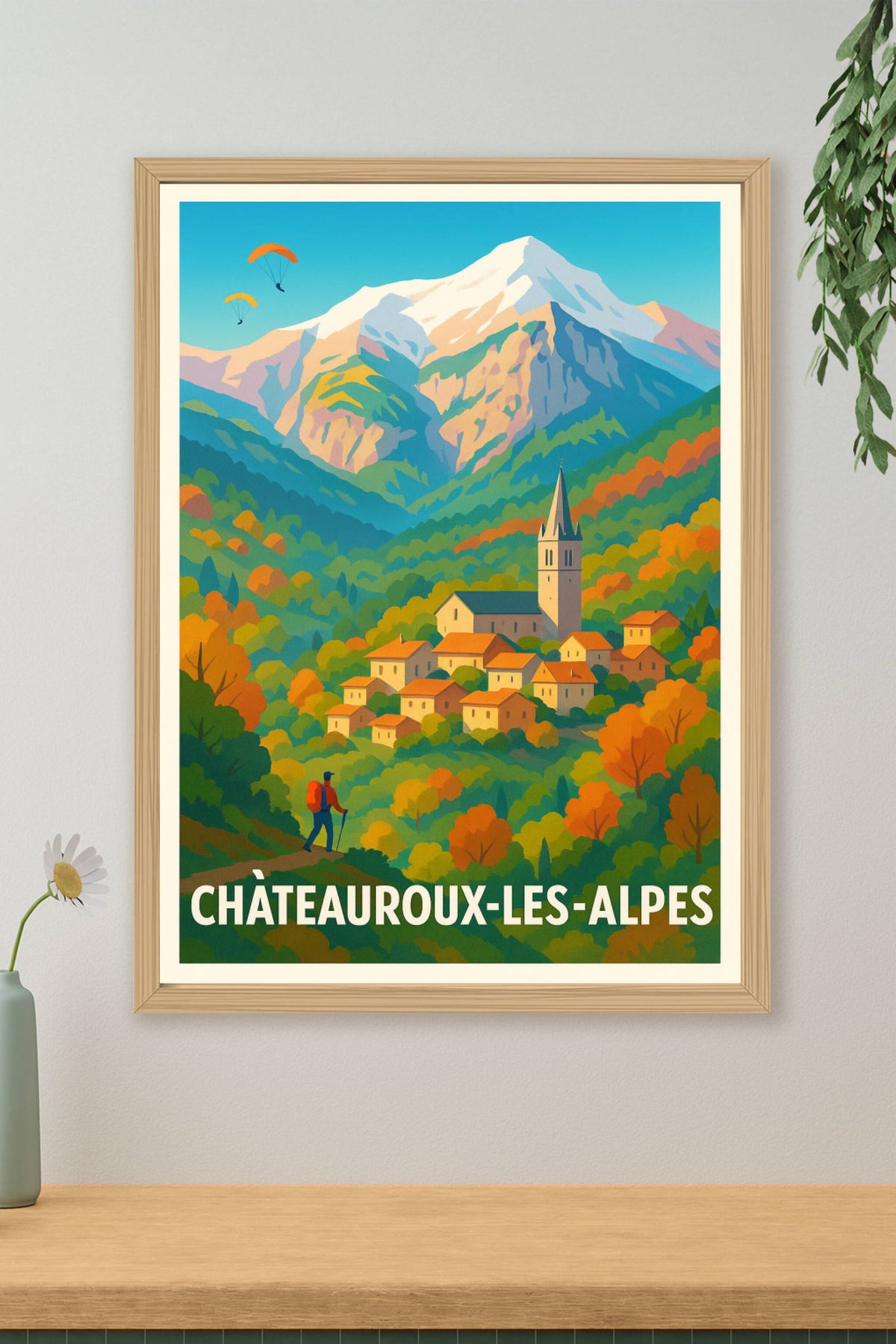 Affiche Châteauroux-les-Alpes — Évasion et nature en haute montagne · poster d'art de Châteauroux-les-Alpes