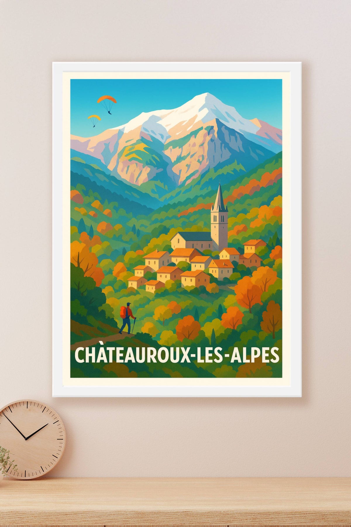 Affiche Châteauroux-les-Alpes — Évasion et nature en haute montagne · poster d'art de Châteauroux-les-Alpes