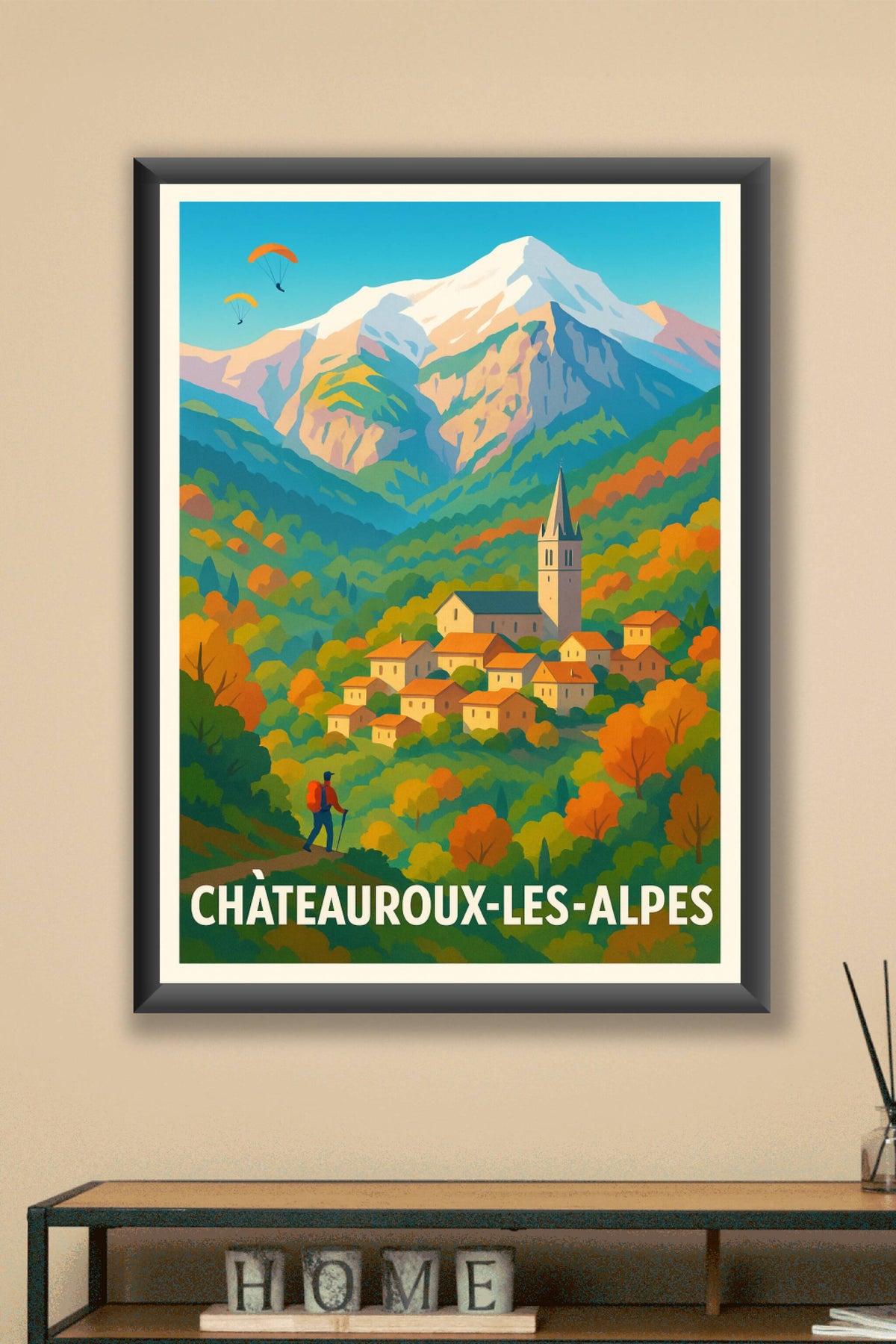 Affiche Châteauroux-les-Alpes — Évasion et nature en haute montagne · poster d'art de Châteauroux-les-Alpes