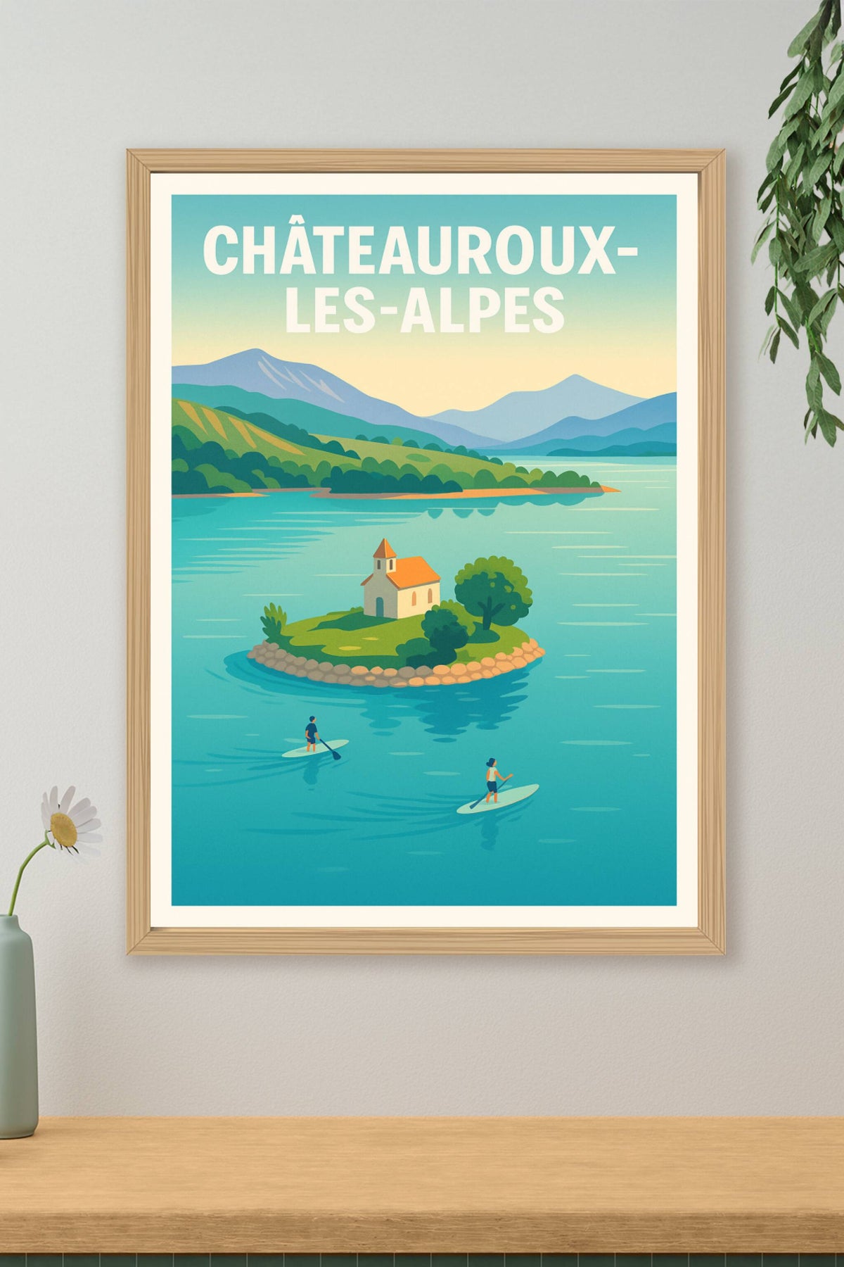 Affiche Châteauroux-les-Alpes — Évasion et nature au cœur des montagnes · poster d'art de Châteauroux-les-Alpes
