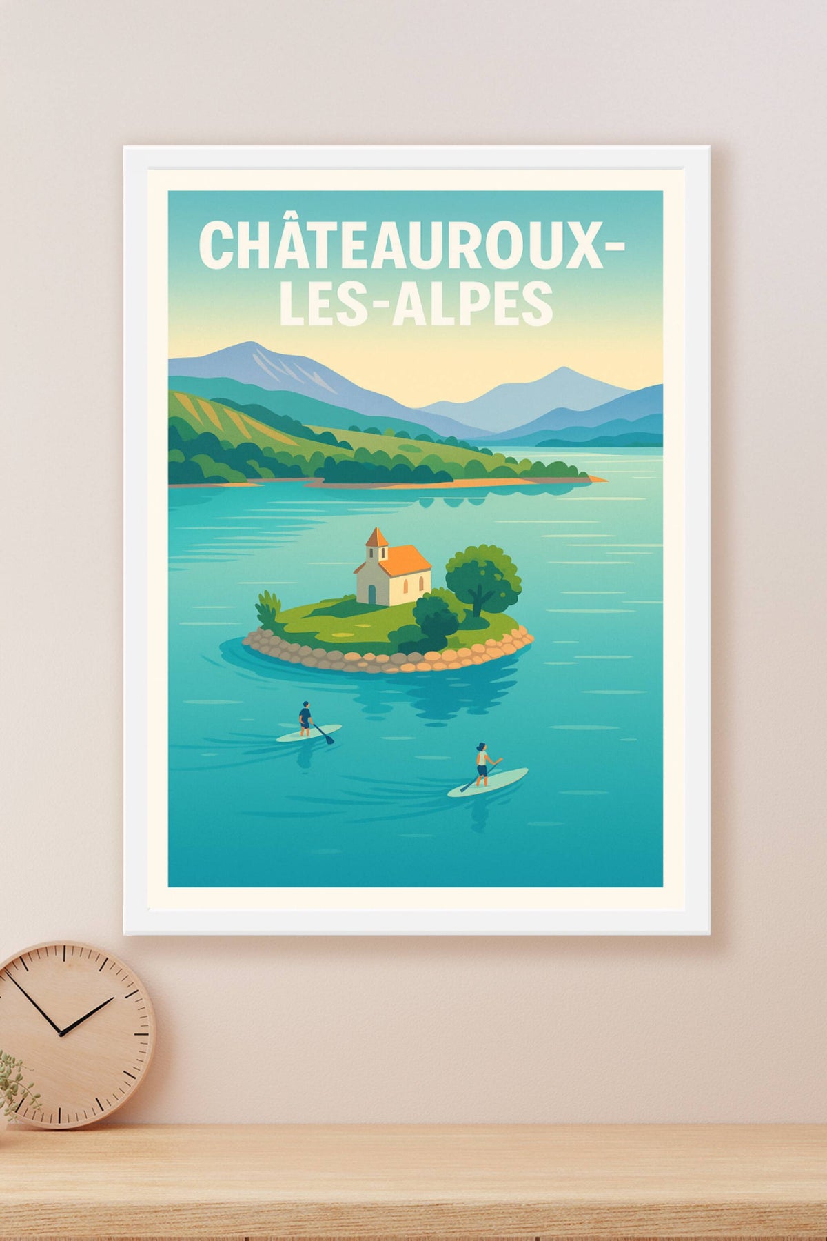 Affiche Châteauroux-les-Alpes — Évasion et nature au cœur des montagnes · poster d'art de Châteauroux-les-Alpes