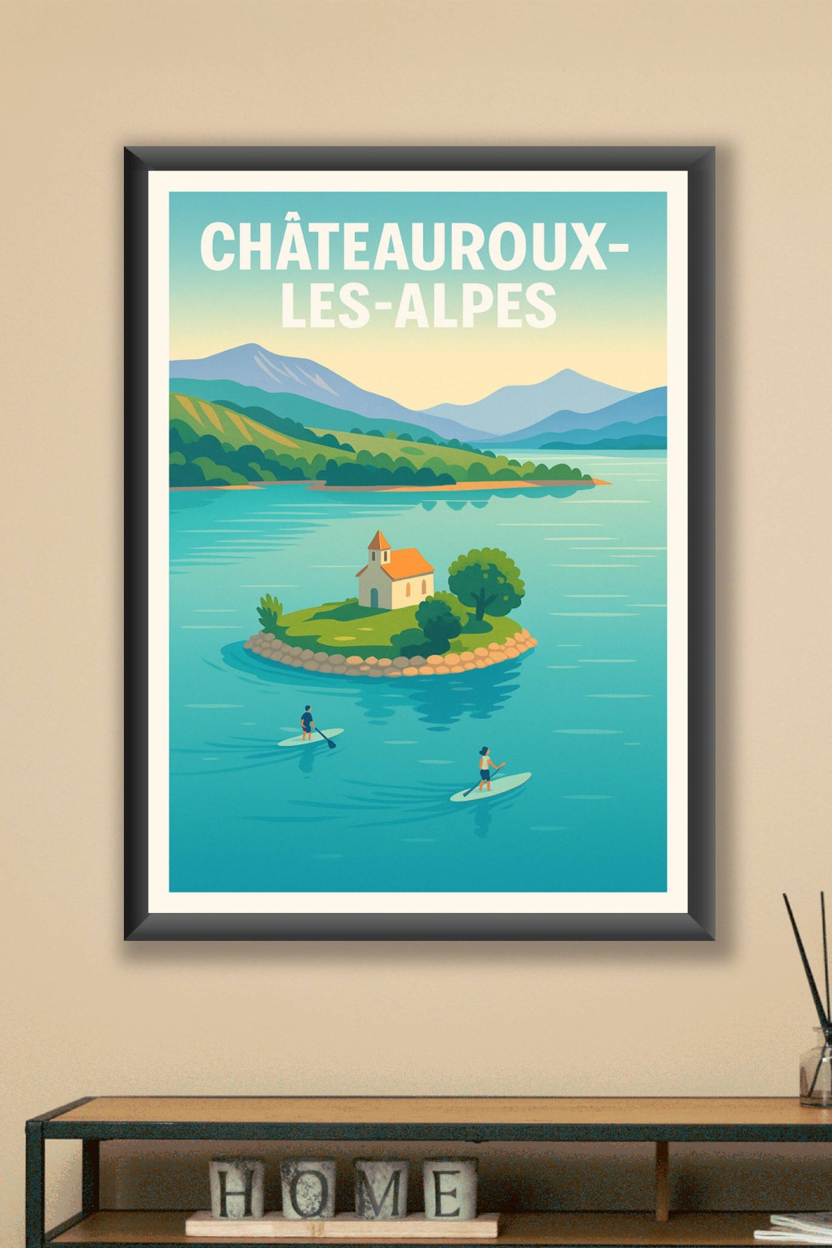 Affiche Châteauroux-les-Alpes — Évasion et nature au cœur des montagnes · poster d'art de Châteauroux-les-Alpes
