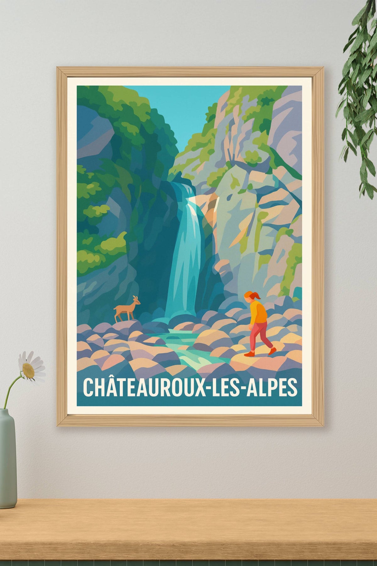Affiche Châteauroux-les-Alpes — Nature et aventure au cœur des montagnes · poster d'art de Châteauroux-les-Alpes