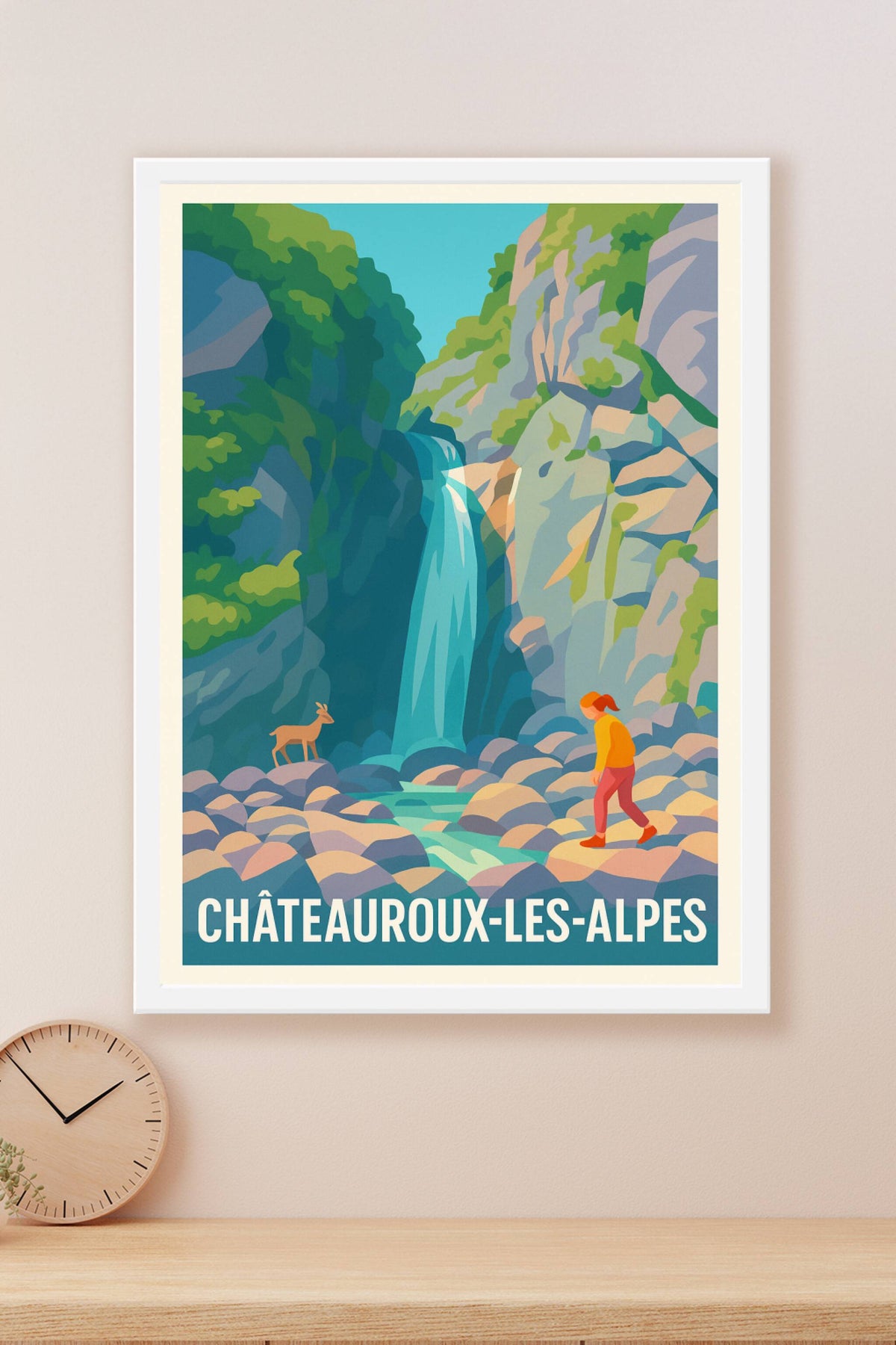 Affiche Châteauroux-les-Alpes — Nature et aventure au cœur des montagnes · poster d'art de Châteauroux-les-Alpes