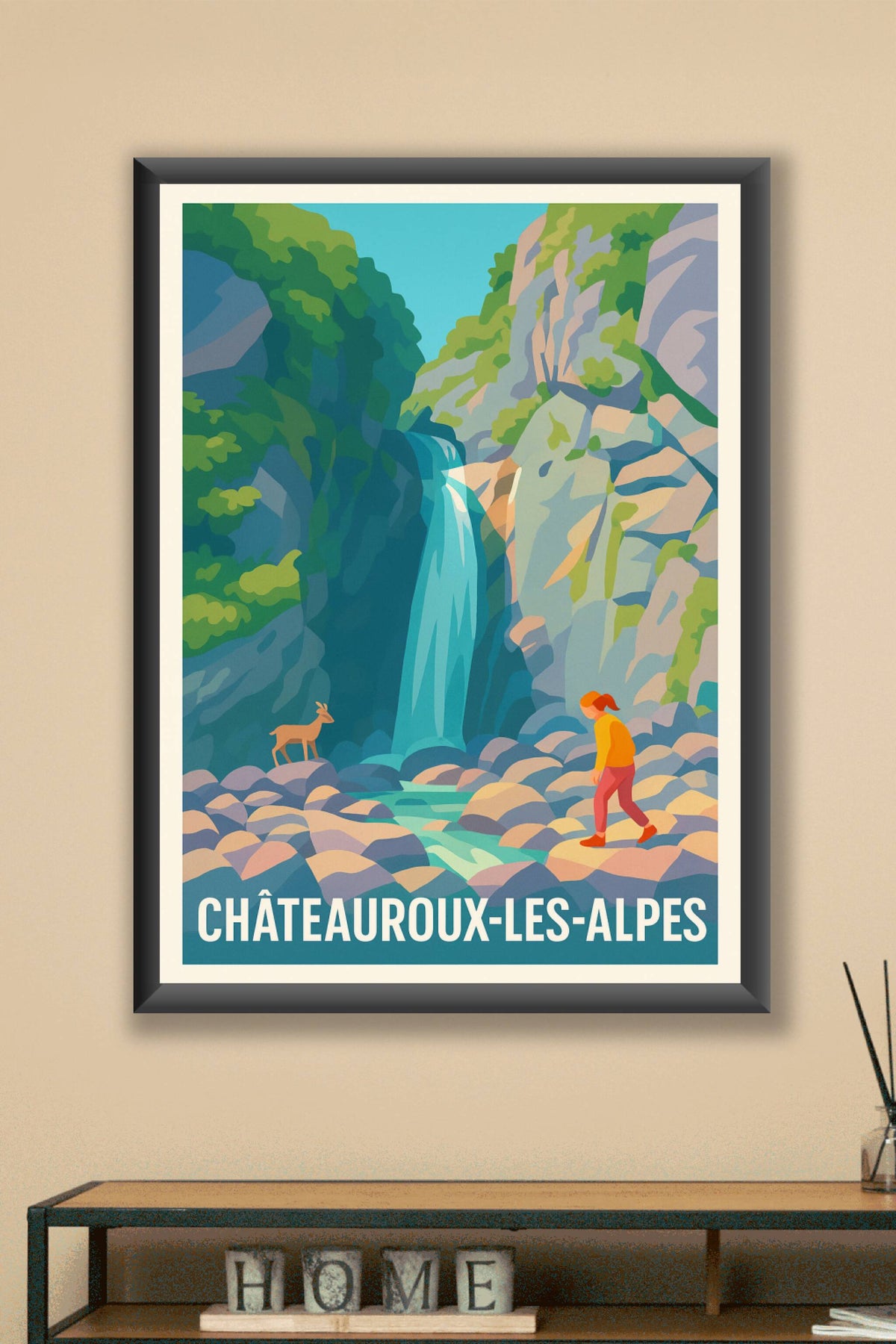 Affiche Châteauroux-les-Alpes — Nature et aventure au cœur des montagnes · poster d'art de Châteauroux-les-Alpes