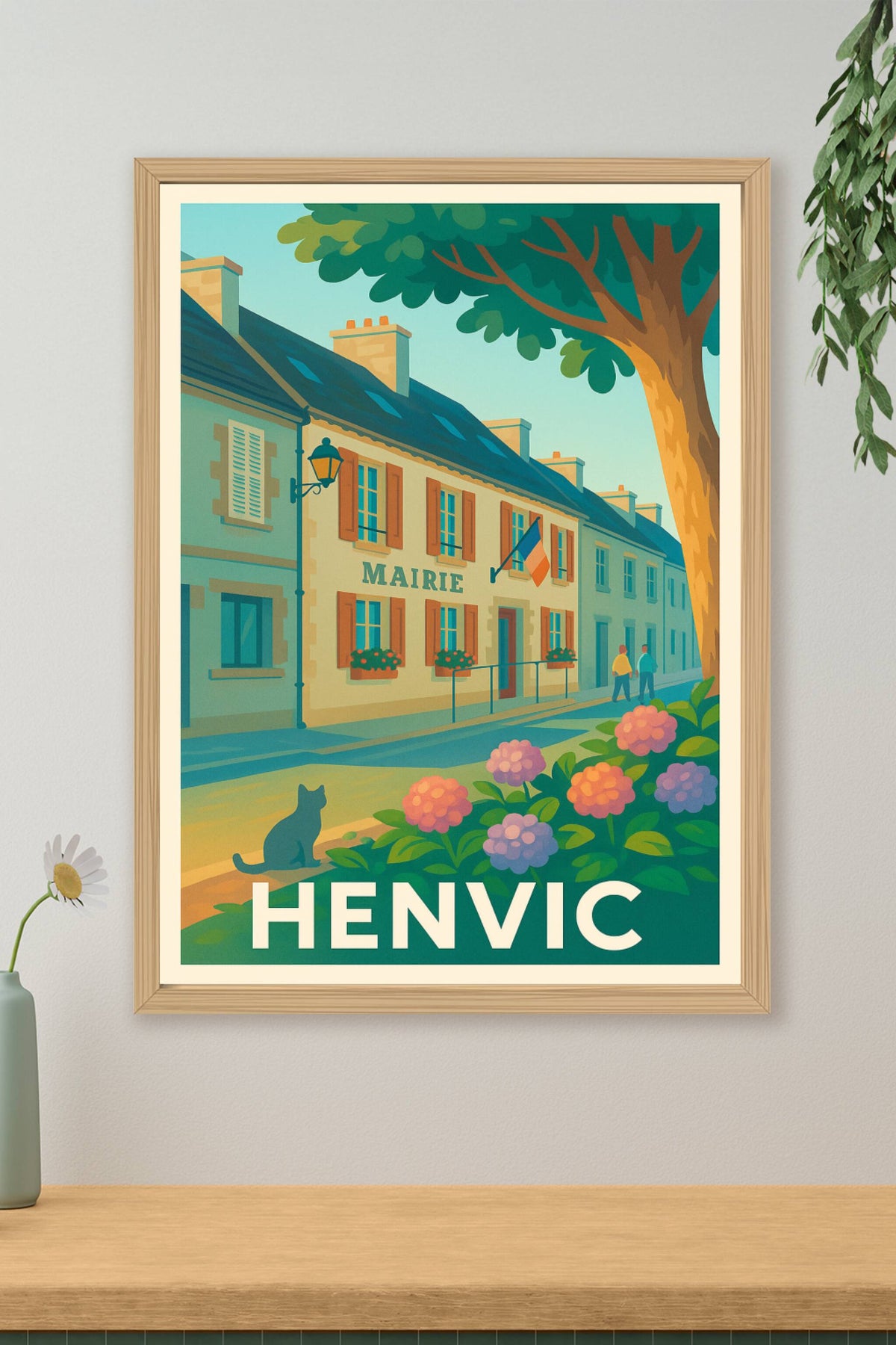 Affiche Henvic — Charme paisible du village breton · poster d'art de Henvic