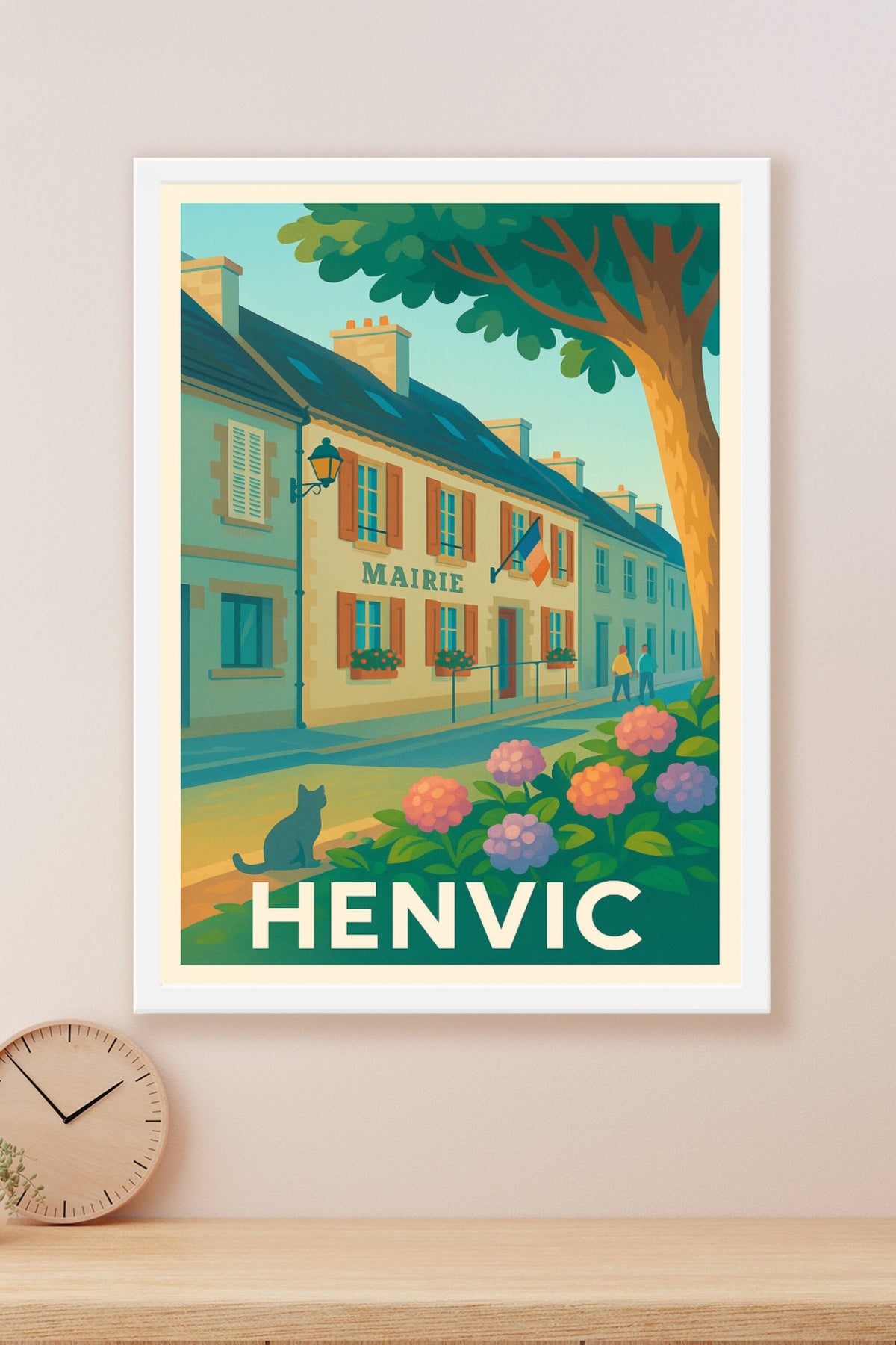 Affiche Henvic — Charme paisible du village breton · poster d'art de Henvic