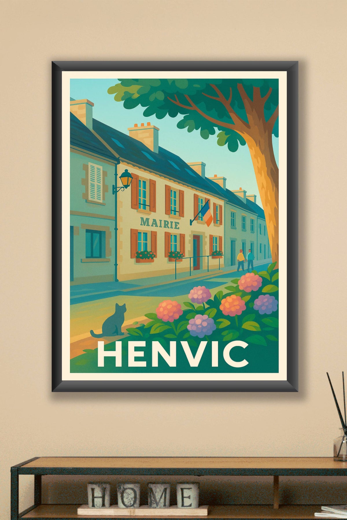 Affiche Henvic — Charme paisible du village breton · poster d'art de Henvic