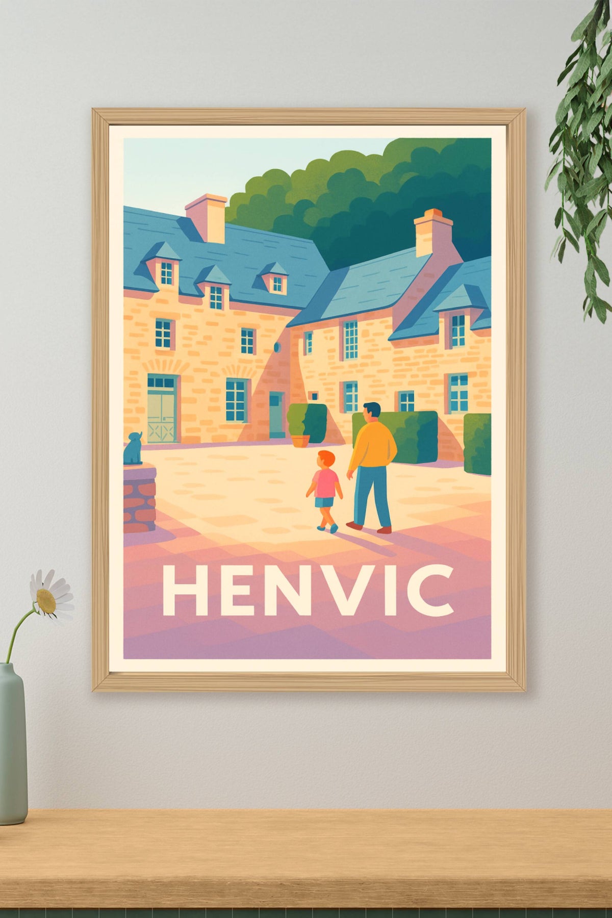 Affiche Henvic — Ambiance paisible au cœur du village · poster d'art de Henvic