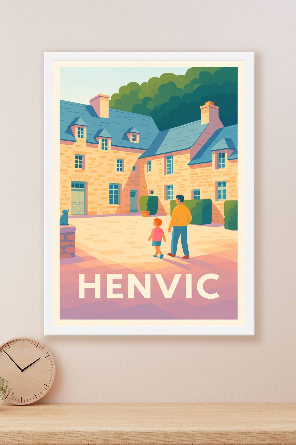 Affiche Henvic — Ambiance paisible au cœur du village · poster d'art de Henvic