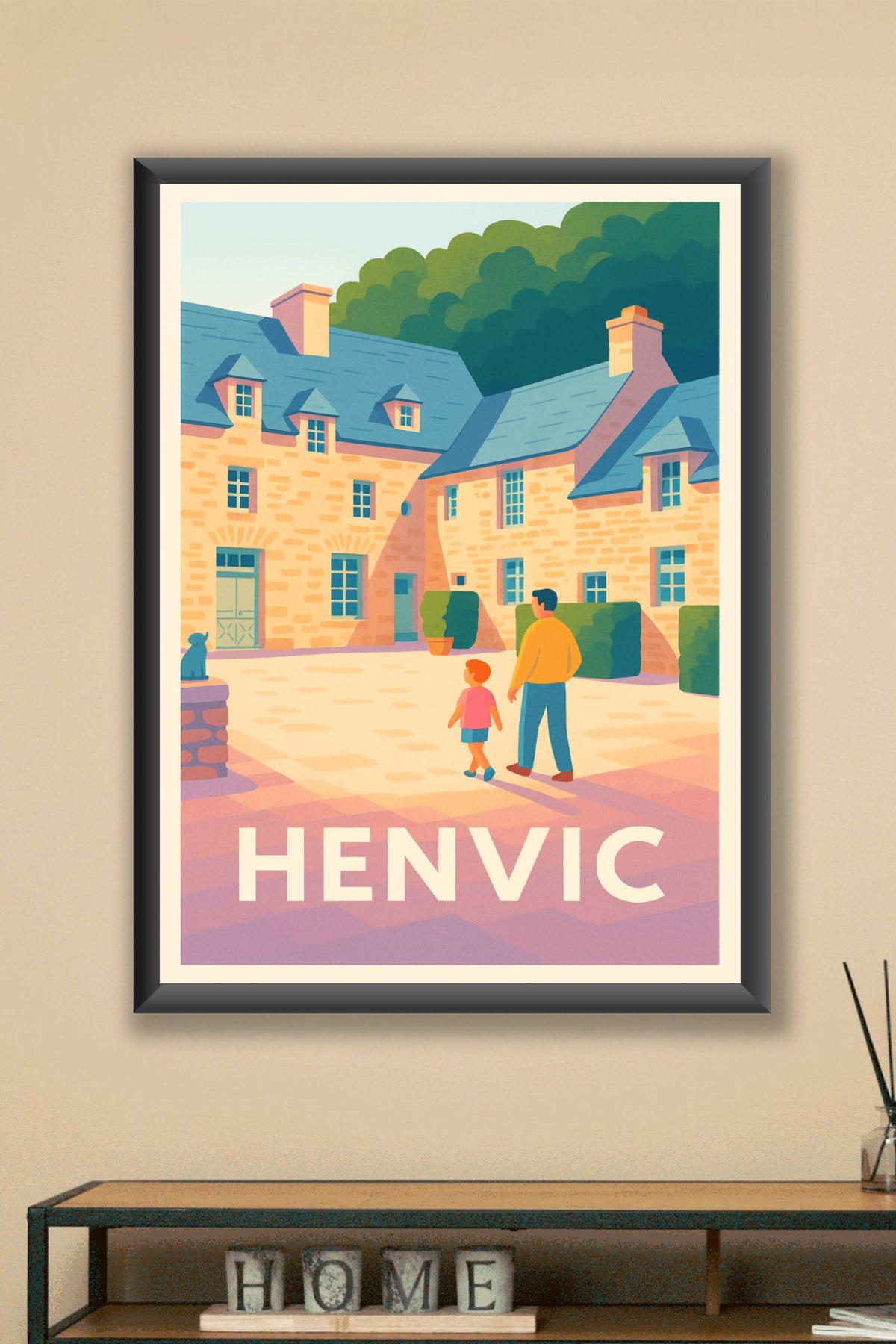 Affiche Henvic — Ambiance paisible au cœur du village · poster d'art de Henvic