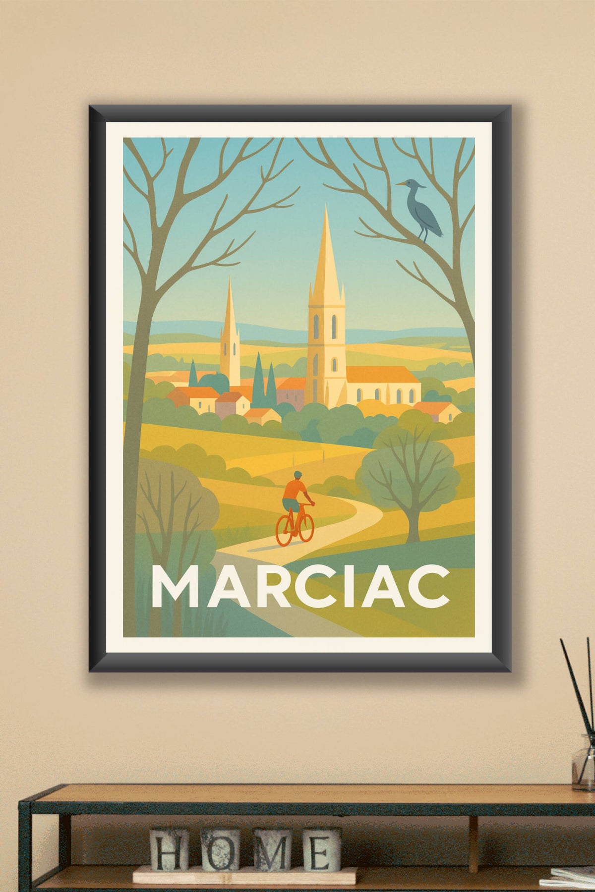 Affiche Marciac — Évasion champêtre et douceur de vivre · poster d'art de Marciac