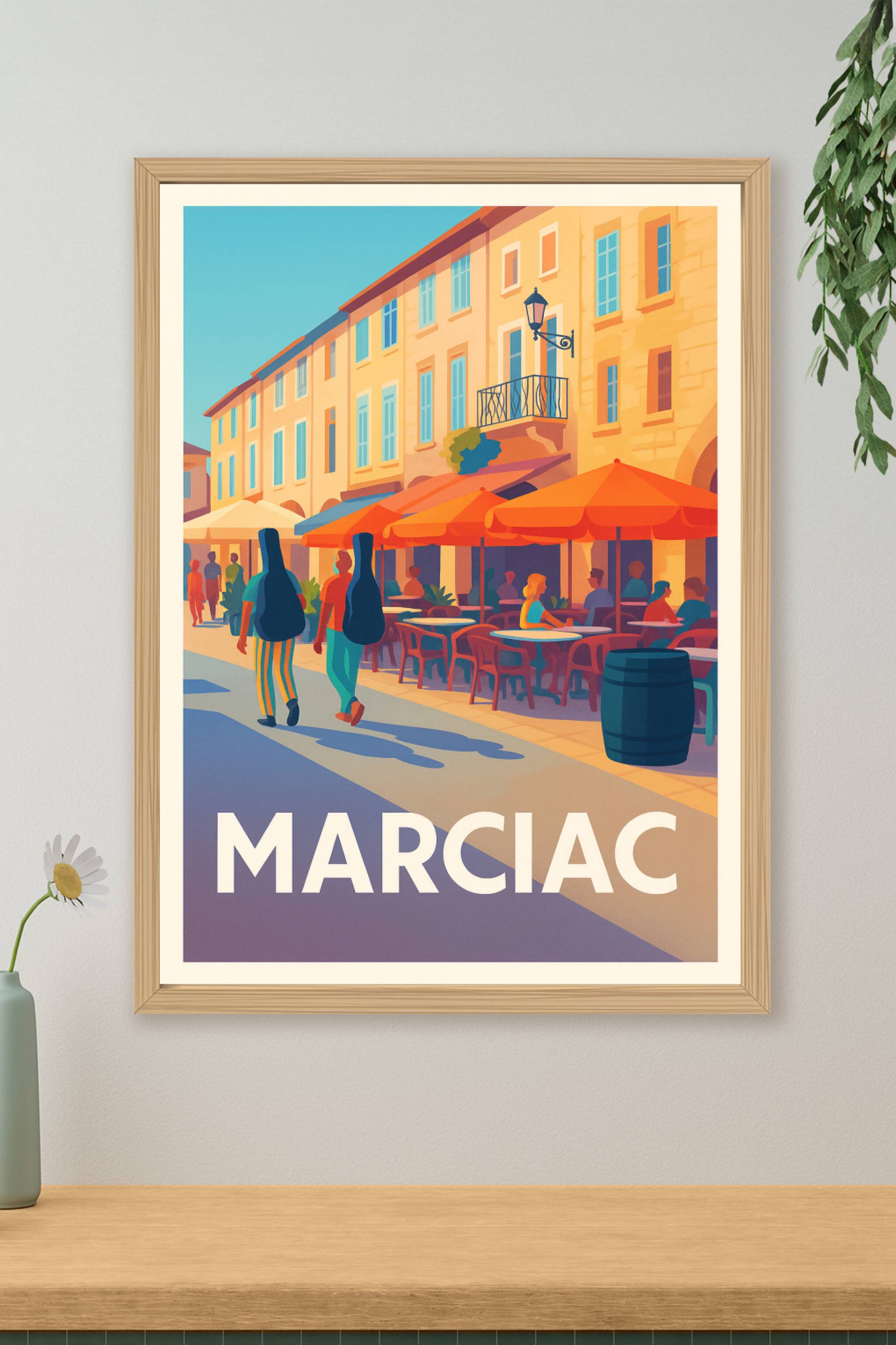 Affiche de Marciac - Ambiance estivale au cœur du village