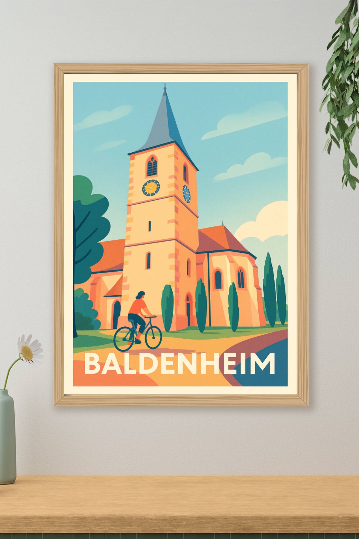 Affiche Baldenheim — Charme paisible au cœur du village · poster d'art de Baldenheim