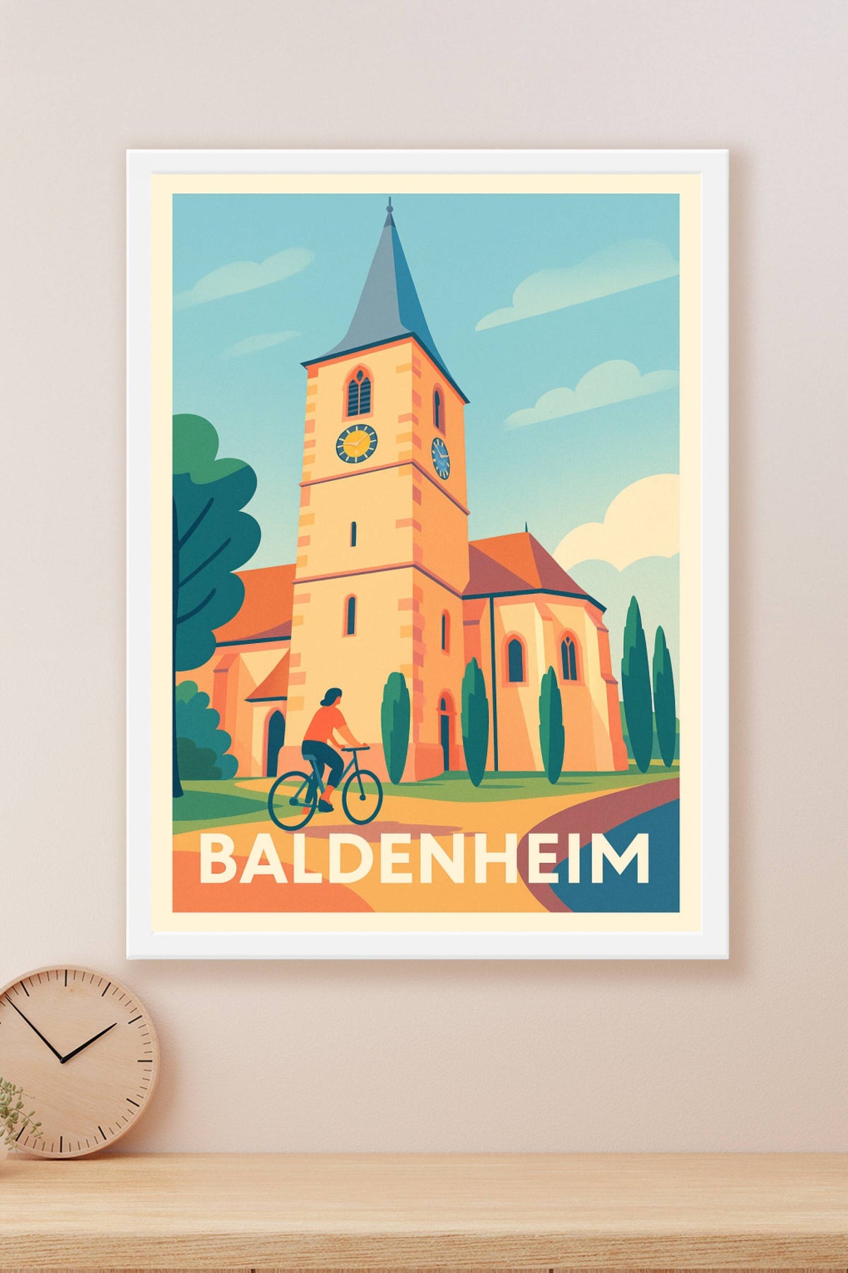 Affiche Baldenheim — Charme paisible au cœur du village · poster d'art de Baldenheim