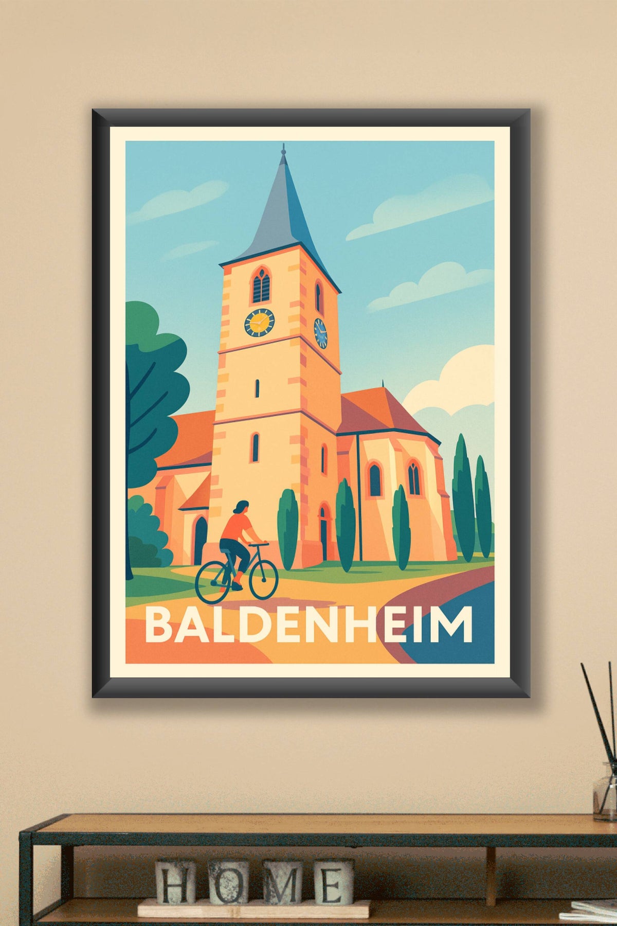 Affiche Baldenheim — Charme paisible au cœur du village · poster d'art de Baldenheim