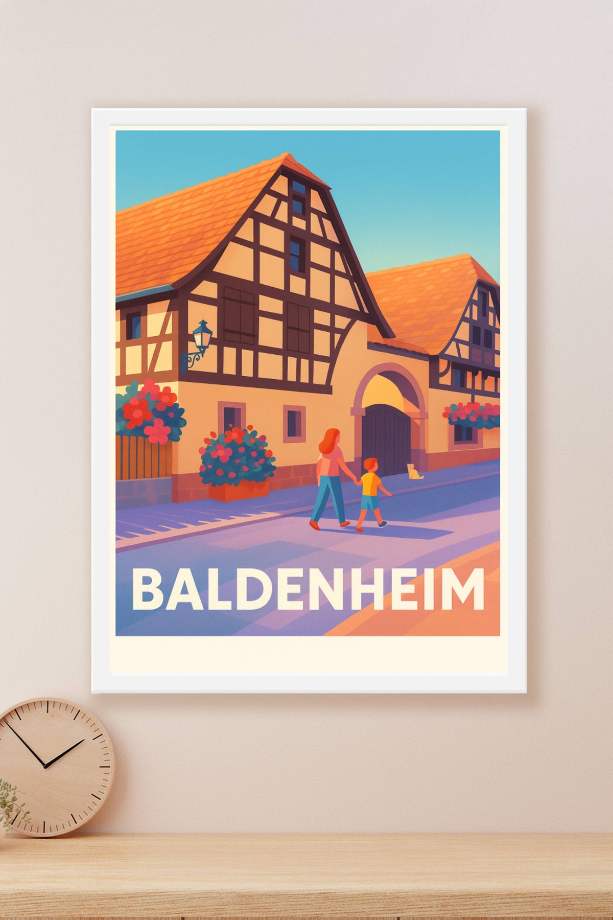Affiche Baldenheim — Charme traditionnel en Alsace · poster d'art de Baldenheim