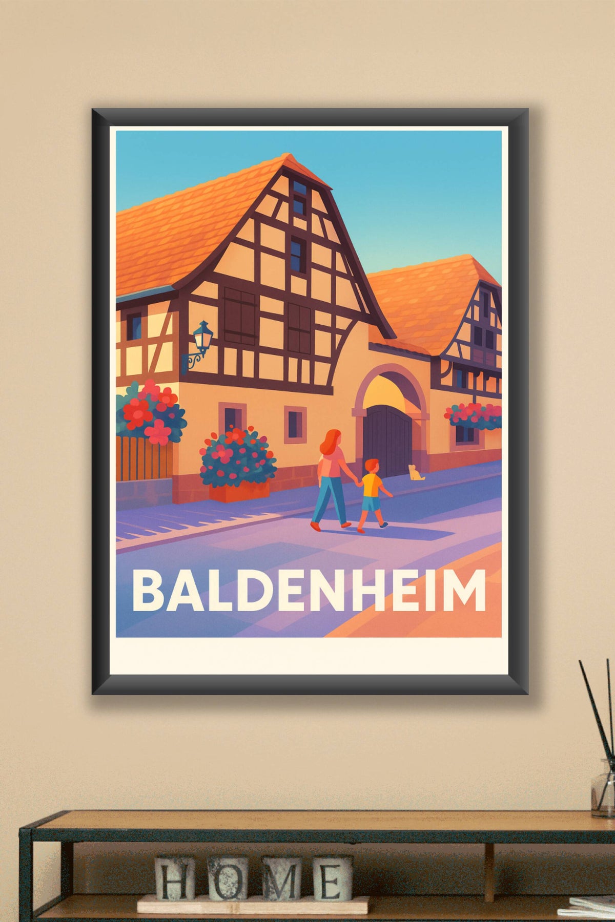 Affiche Baldenheim — Charme traditionnel en Alsace · poster d'art de Baldenheim
