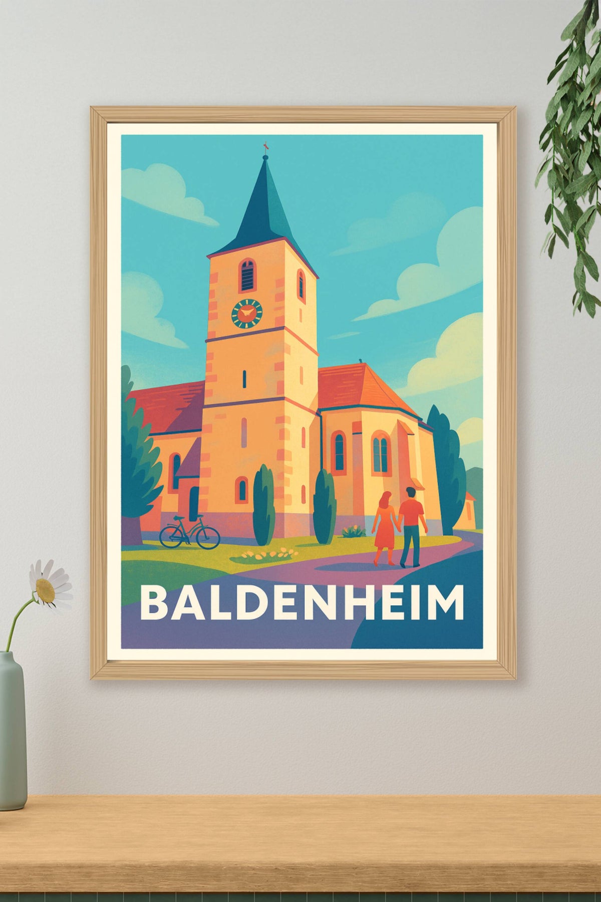 Affiche Baldenheim — Charme et sérénité alsaciens · poster d'art de Baldenheim