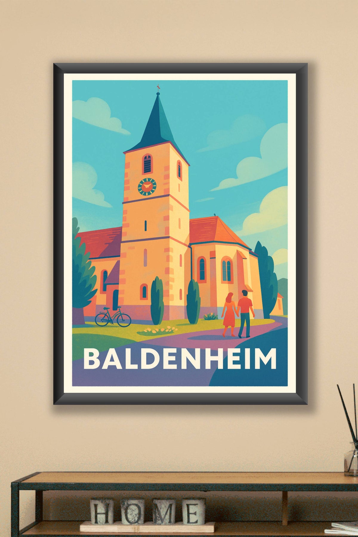 Affiche Baldenheim — Charme et sérénité alsaciens · poster d'art de Baldenheim