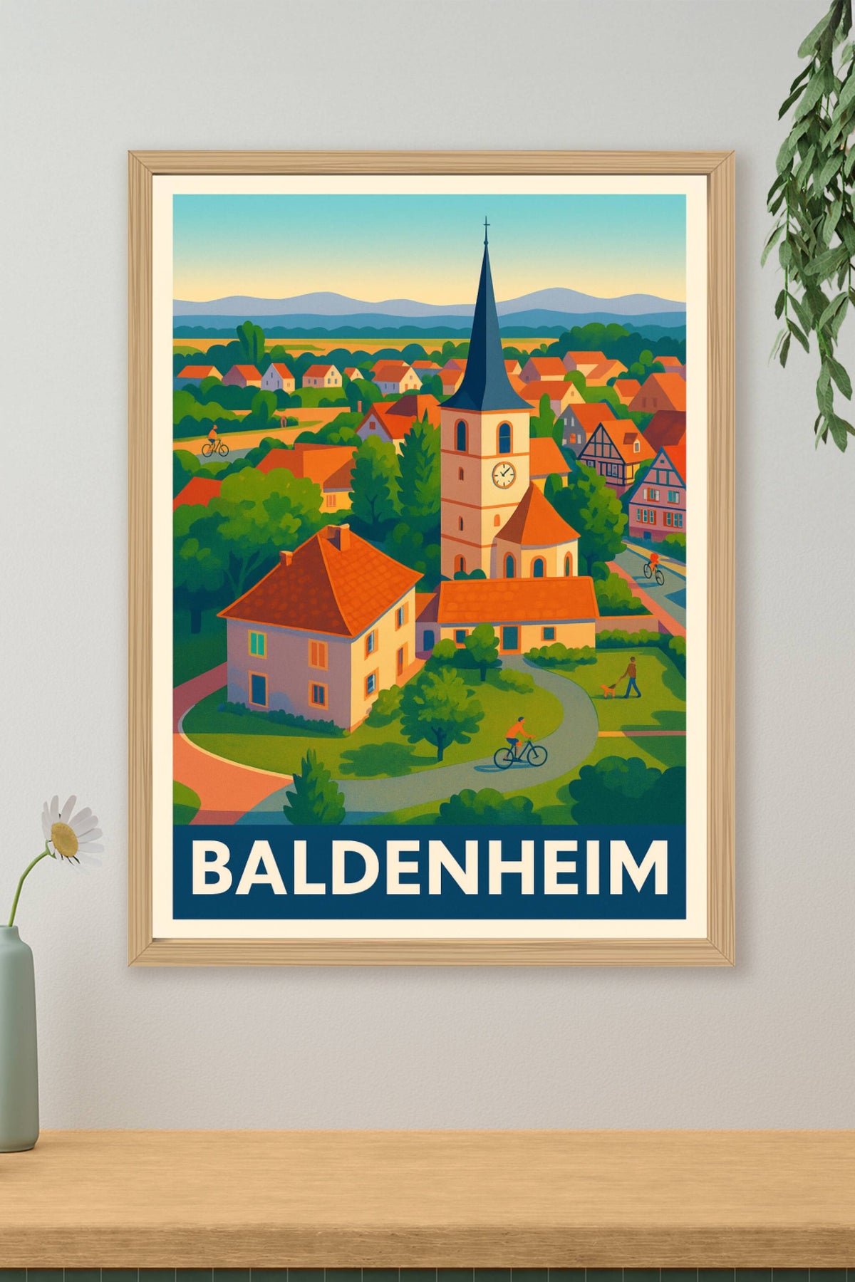 Affiche Baldenheim — Charme et sérénité au cœur de l'Alsace · poster d'art de Baldenheim