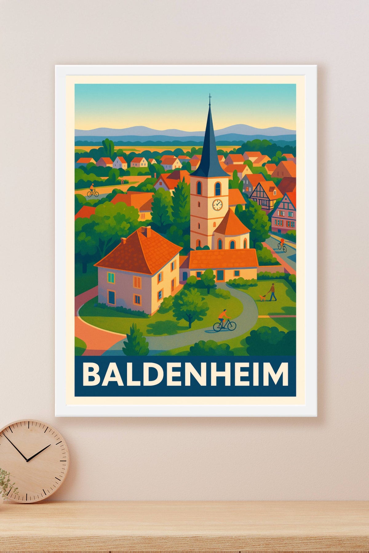 Affiche Baldenheim — Charme et sérénité au cœur de l'Alsace · poster d'art de Baldenheim