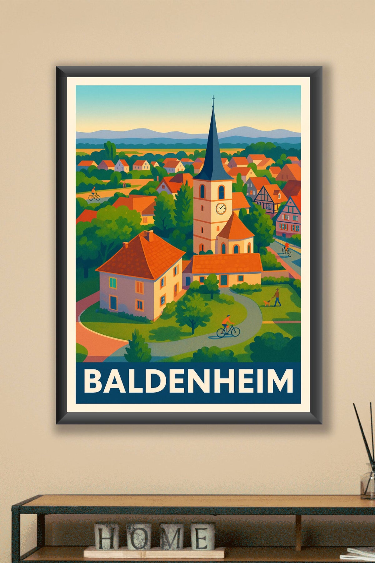 Affiche Baldenheim — Charme et sérénité au cœur de l'Alsace · poster d'art de Baldenheim