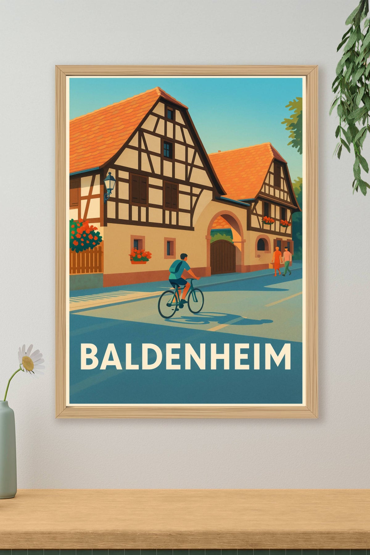 Affiche Baldenheim — Charme authentique et douceur de vivre · poster d'art de Baldenheim
