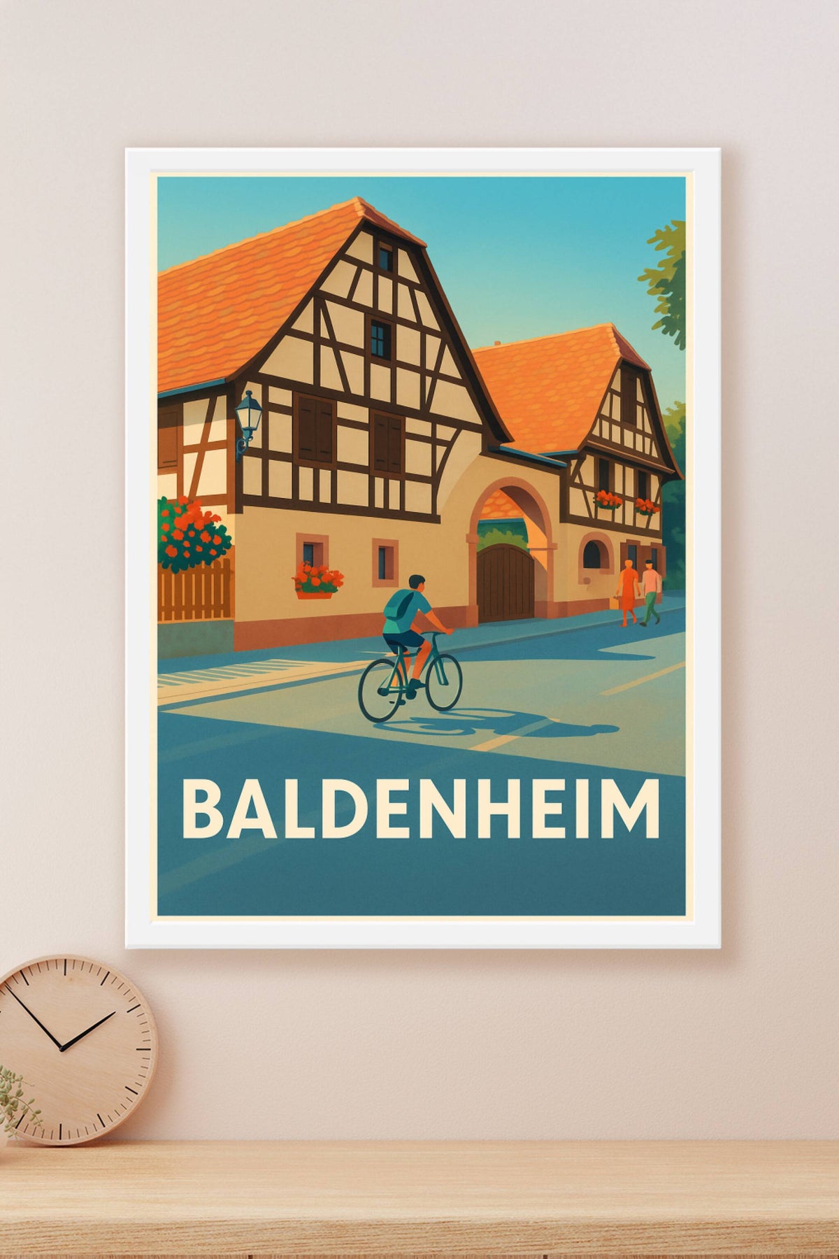 Affiche Baldenheim — Charme authentique et douceur de vivre · poster d'art de Baldenheim