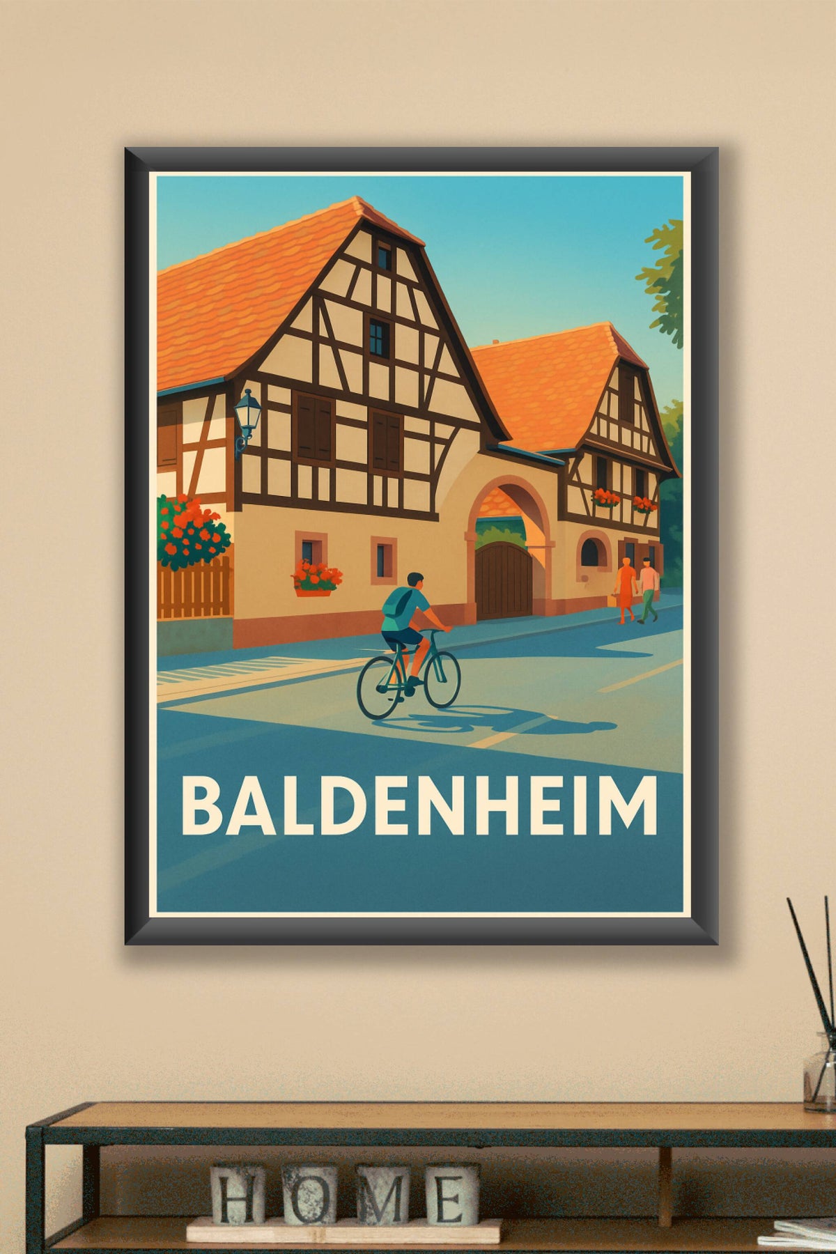 Affiche Baldenheim — Charme authentique et douceur de vivre · poster d'art de Baldenheim