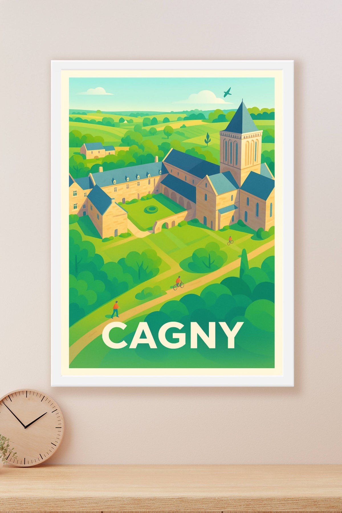 Affiche Cagny — Harmonie paisible entre nature et patrimoine · poster d'art de Cagny