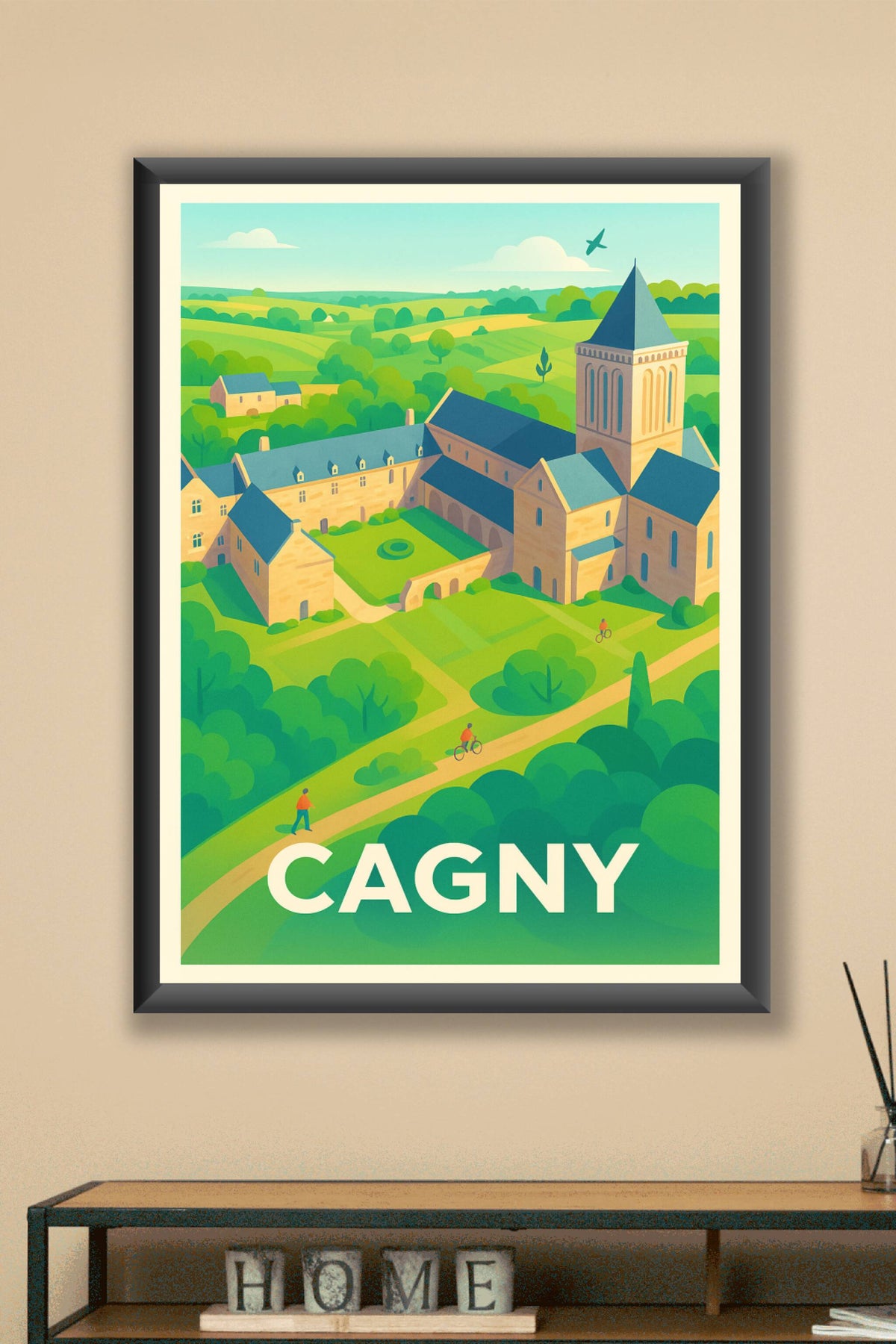 Affiche Cagny — Harmonie paisible entre nature et patrimoine · poster d'art de Cagny