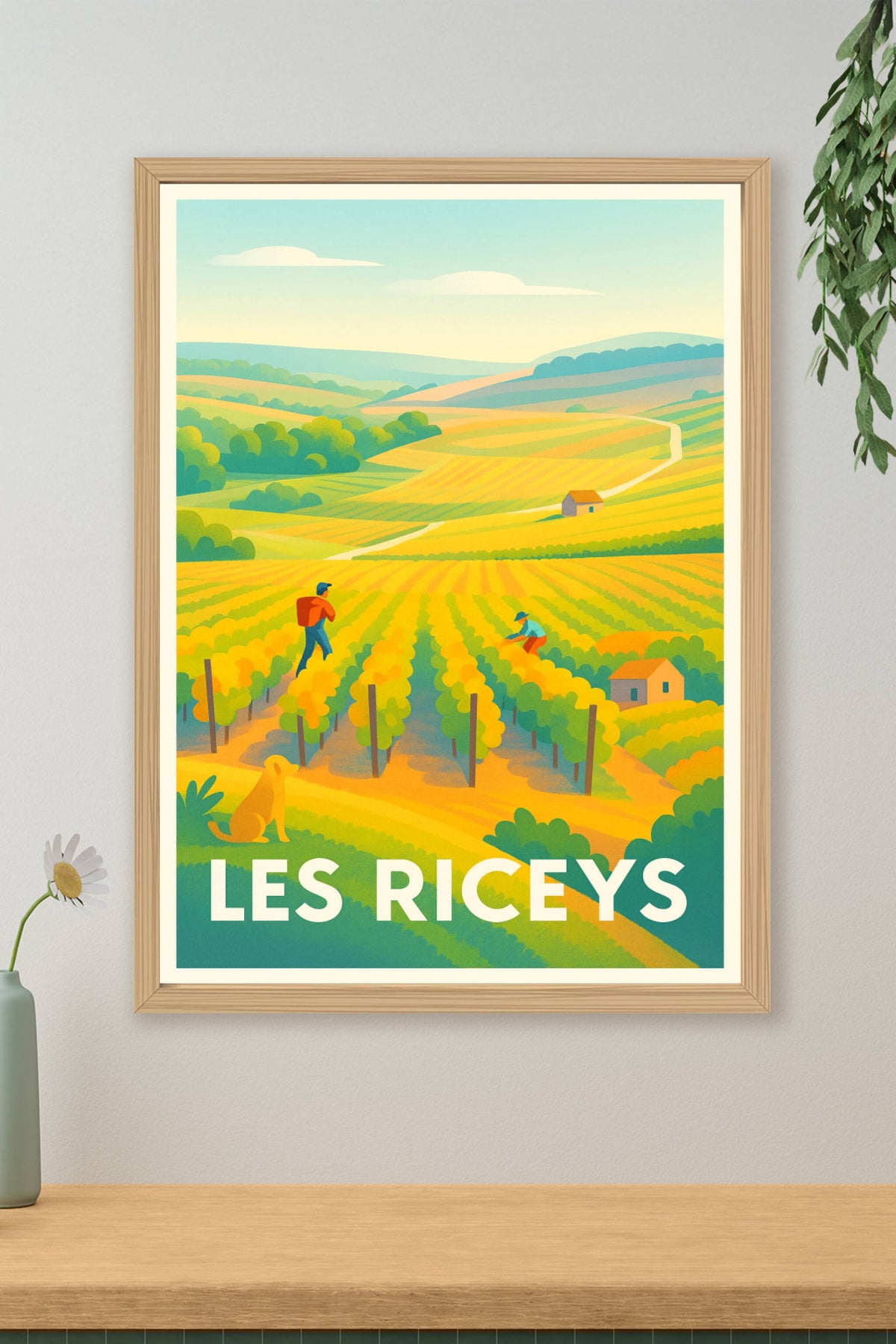 Affiche Les Riceys — L'Art de la Vigne en Champagne · poster d'art de Les Riceys