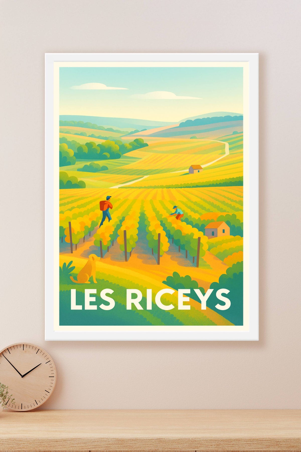 Affiche Les Riceys — L'Art de la Vigne en Champagne · poster d'art de Les Riceys