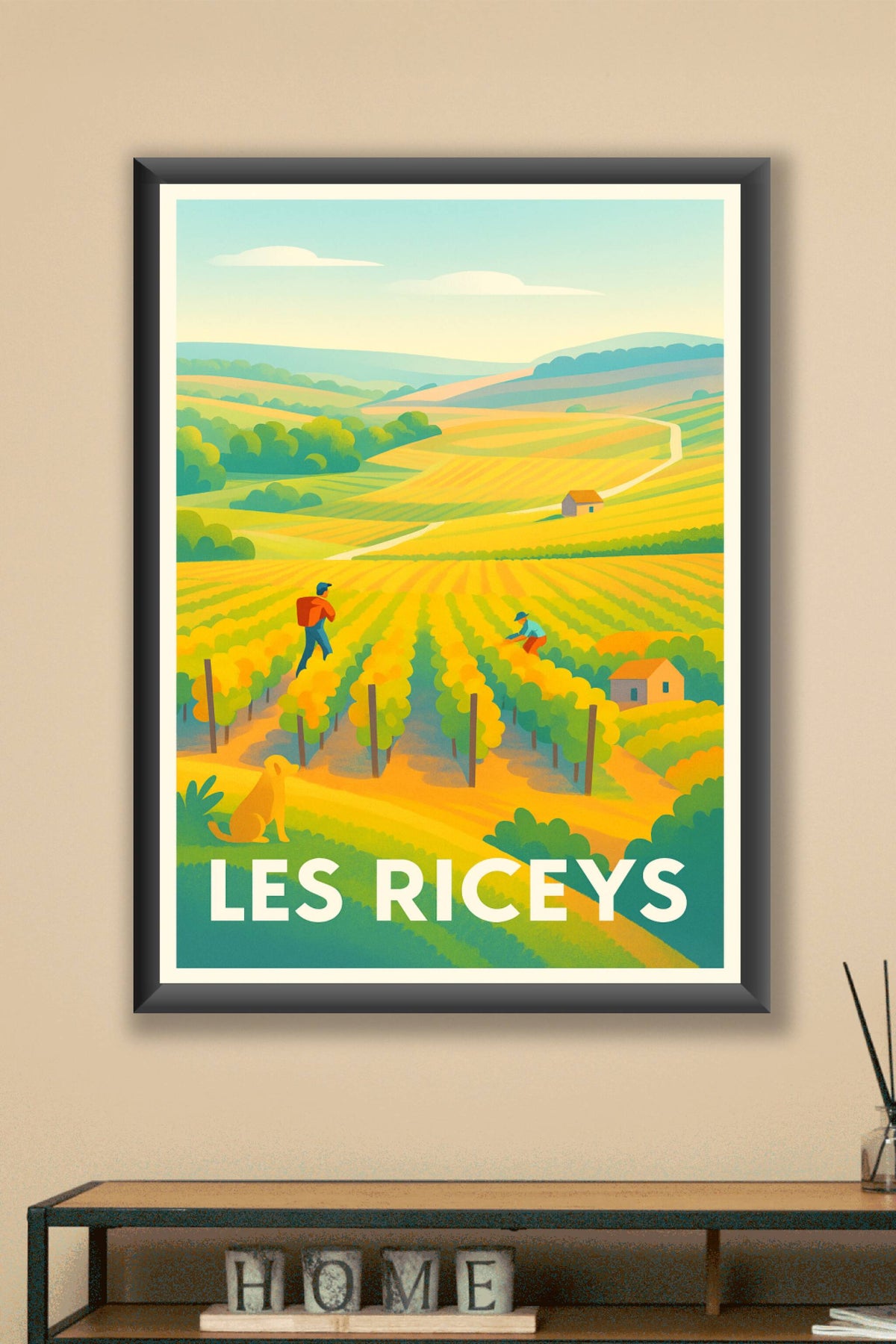 Affiche Les Riceys — L'Art de la Vigne en Champagne · poster d'art de Les Riceys