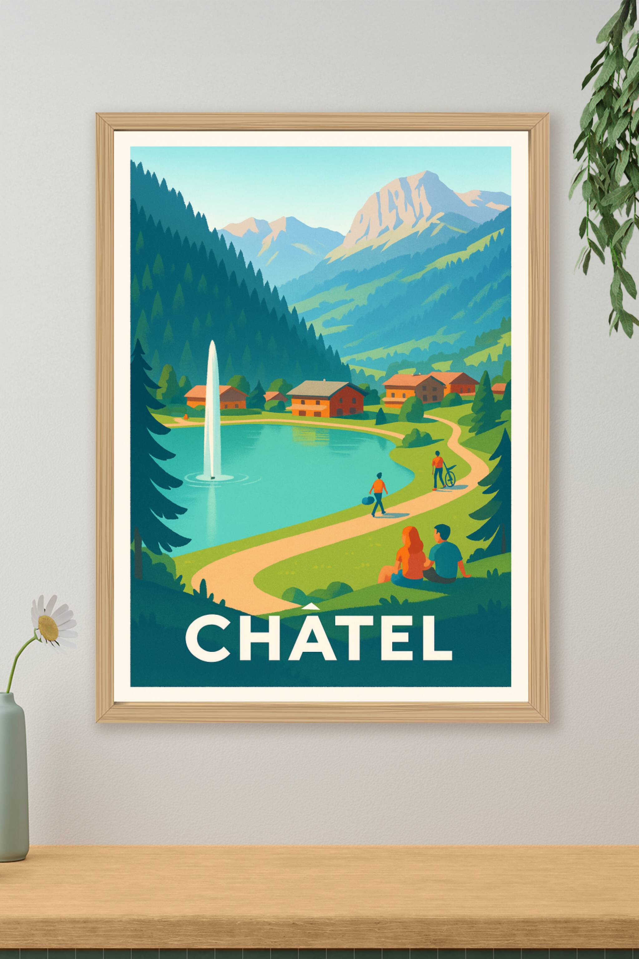 Affiche de Châtel - Évasion alpine et charme authentique
