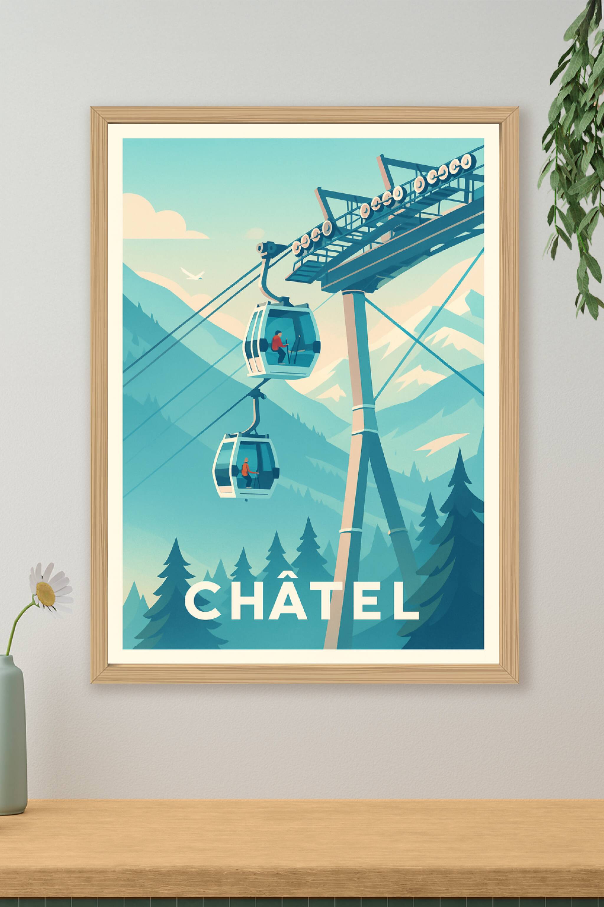 Affiche de Châtel - Escapade en altitude au cœur des Alpes