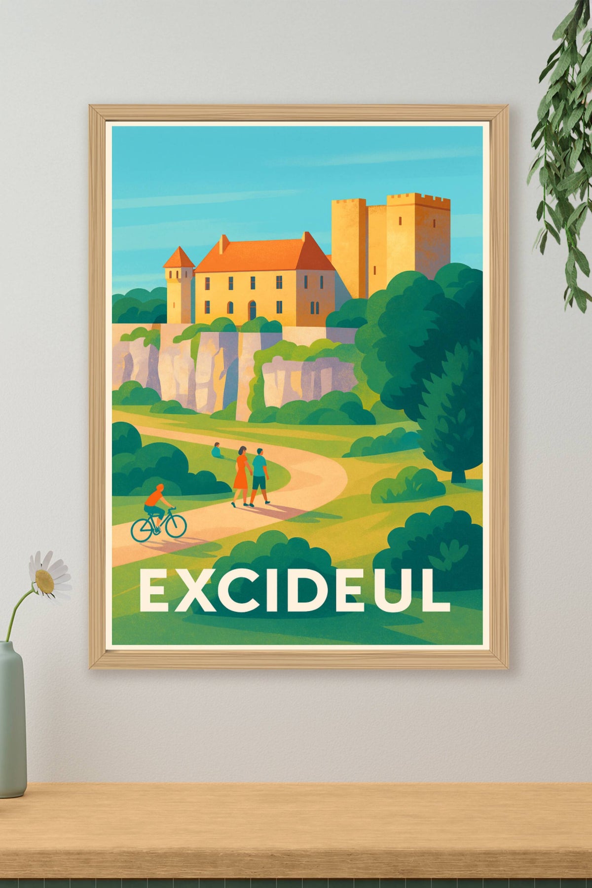 Affiche Excideuil — Promenade au cœur du patrimoine · poster d'art de Excideuil