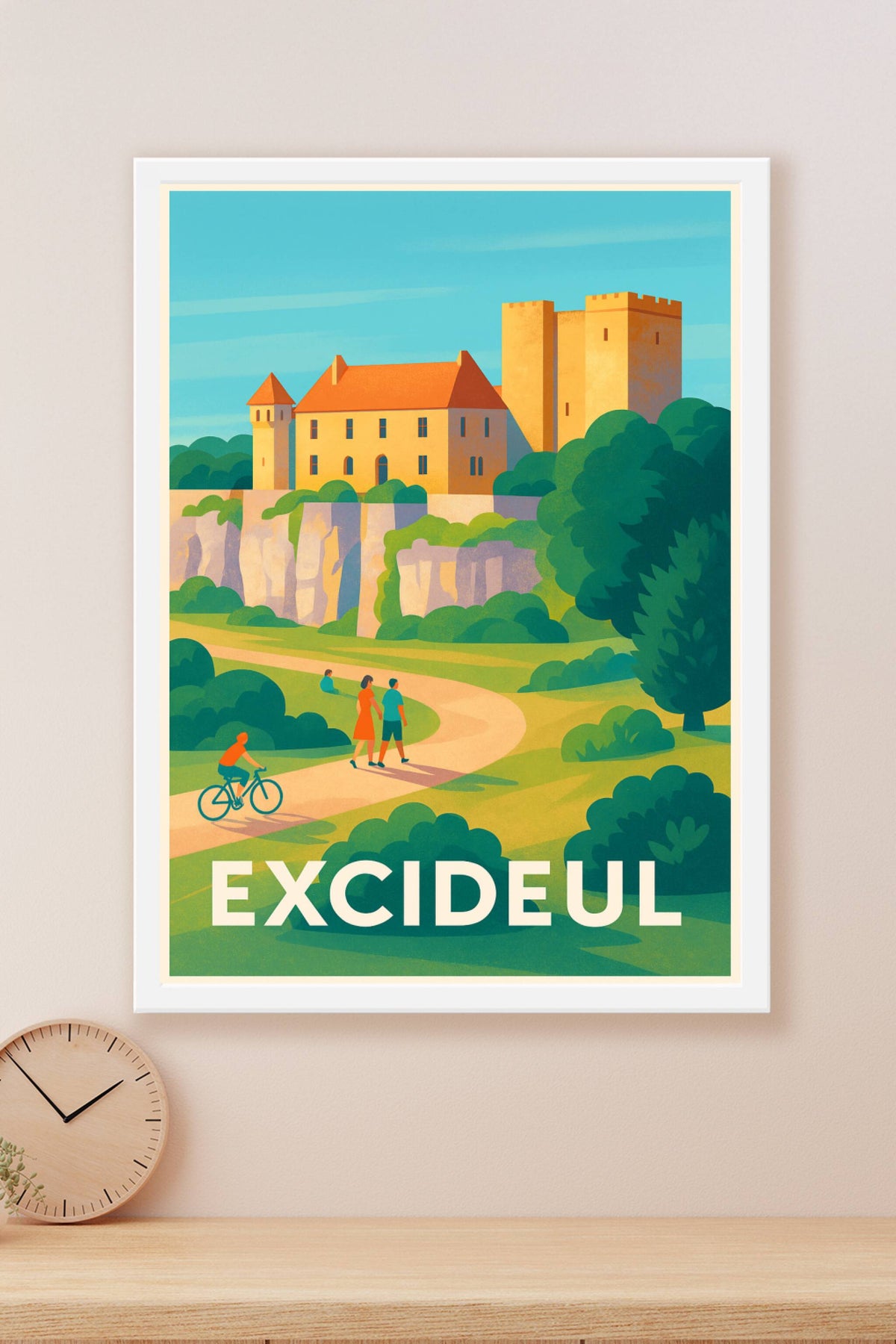 Affiche Excideuil — Promenade au cœur du patrimoine · poster d'art de Excideuil