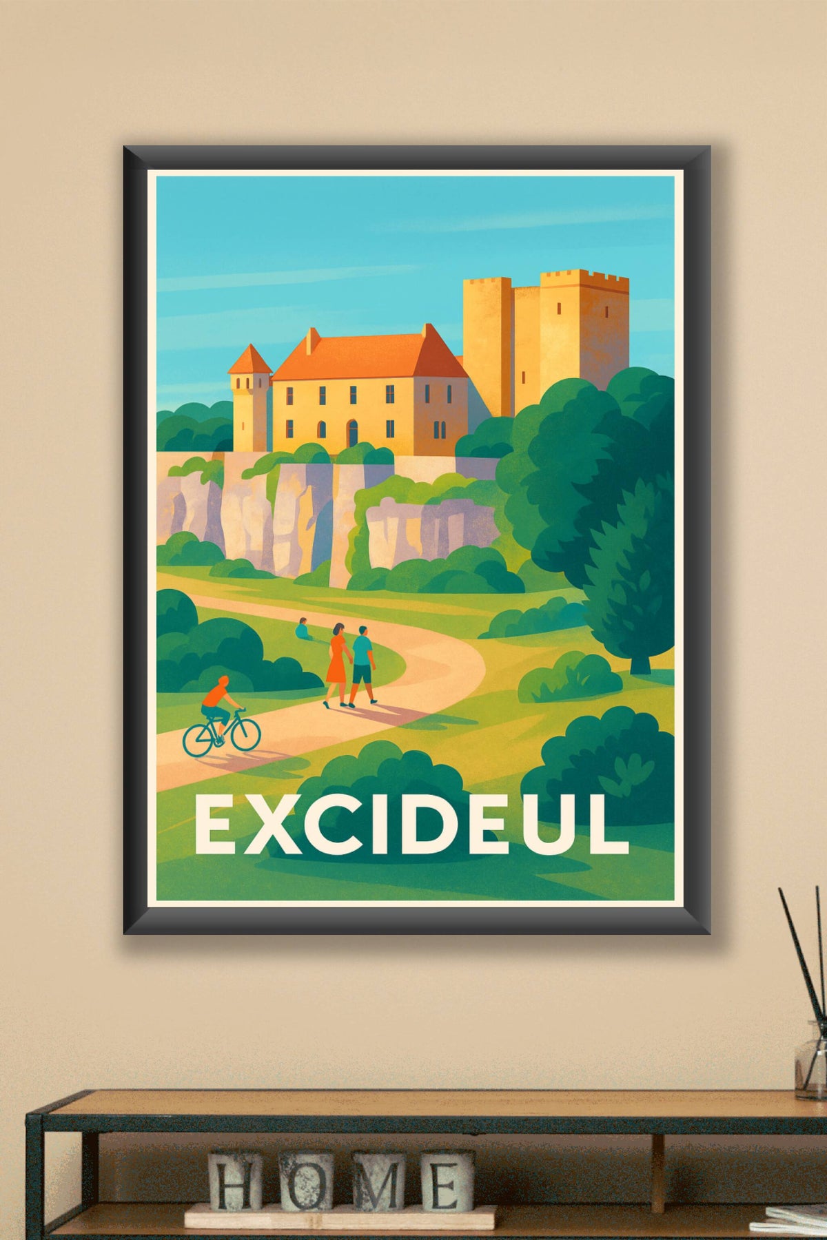 Affiche Excideuil — Promenade au cœur du patrimoine · poster d'art de Excideuil