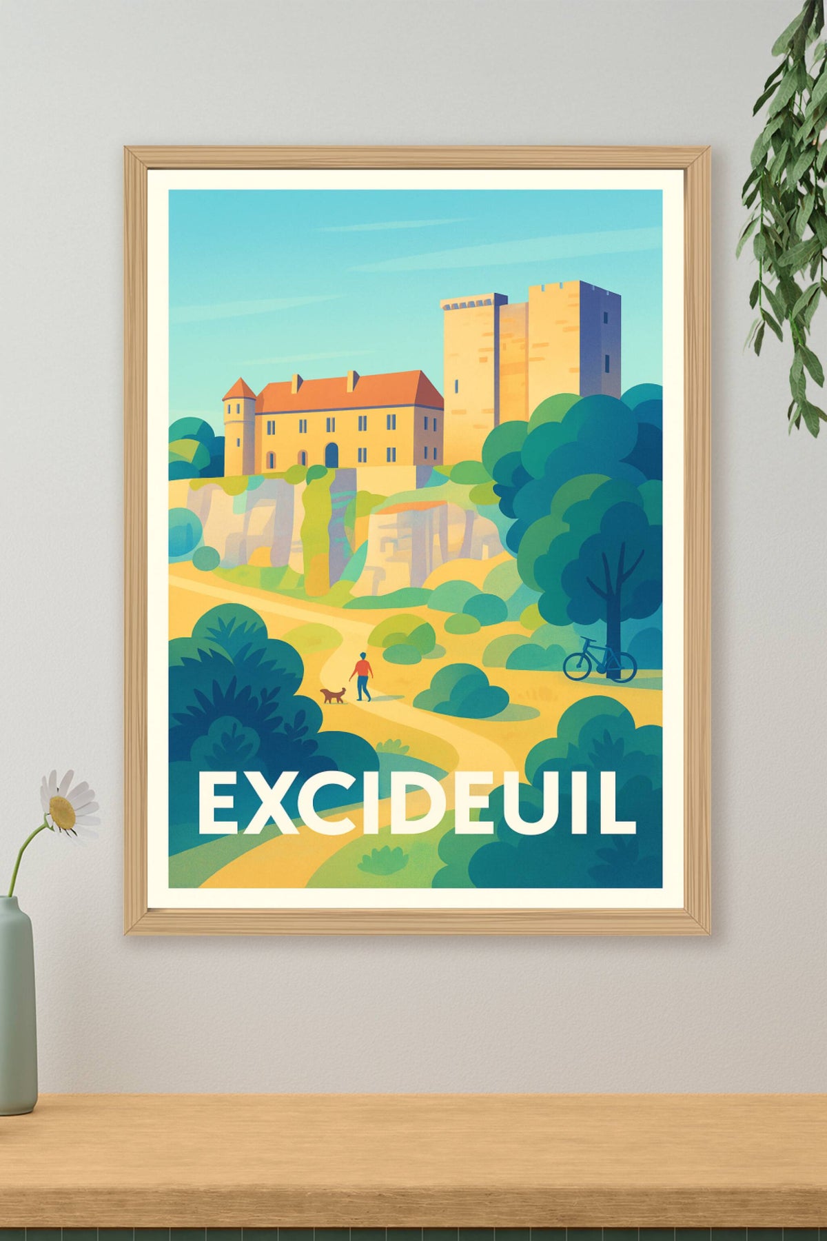 Affiche Excideuil — Évasion au cœur du Périgord · poster d'art de Excideuil